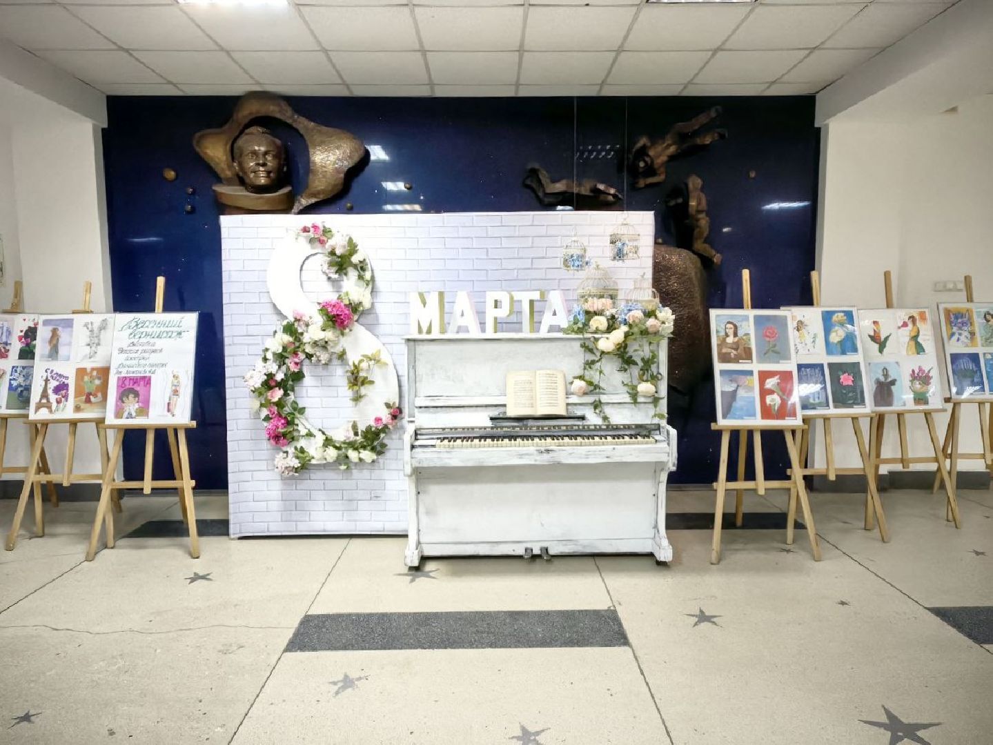 выставка, рисунки, 8 марта, весна,