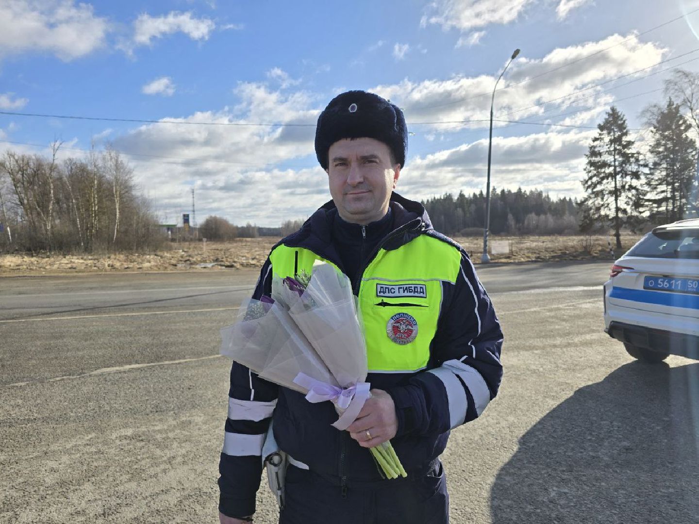 можайск, можайский муниципальный округ, подмосковье, Госавтоинспекция, 8 марта, международный женский день, поздравление, сотрудники ДПС,