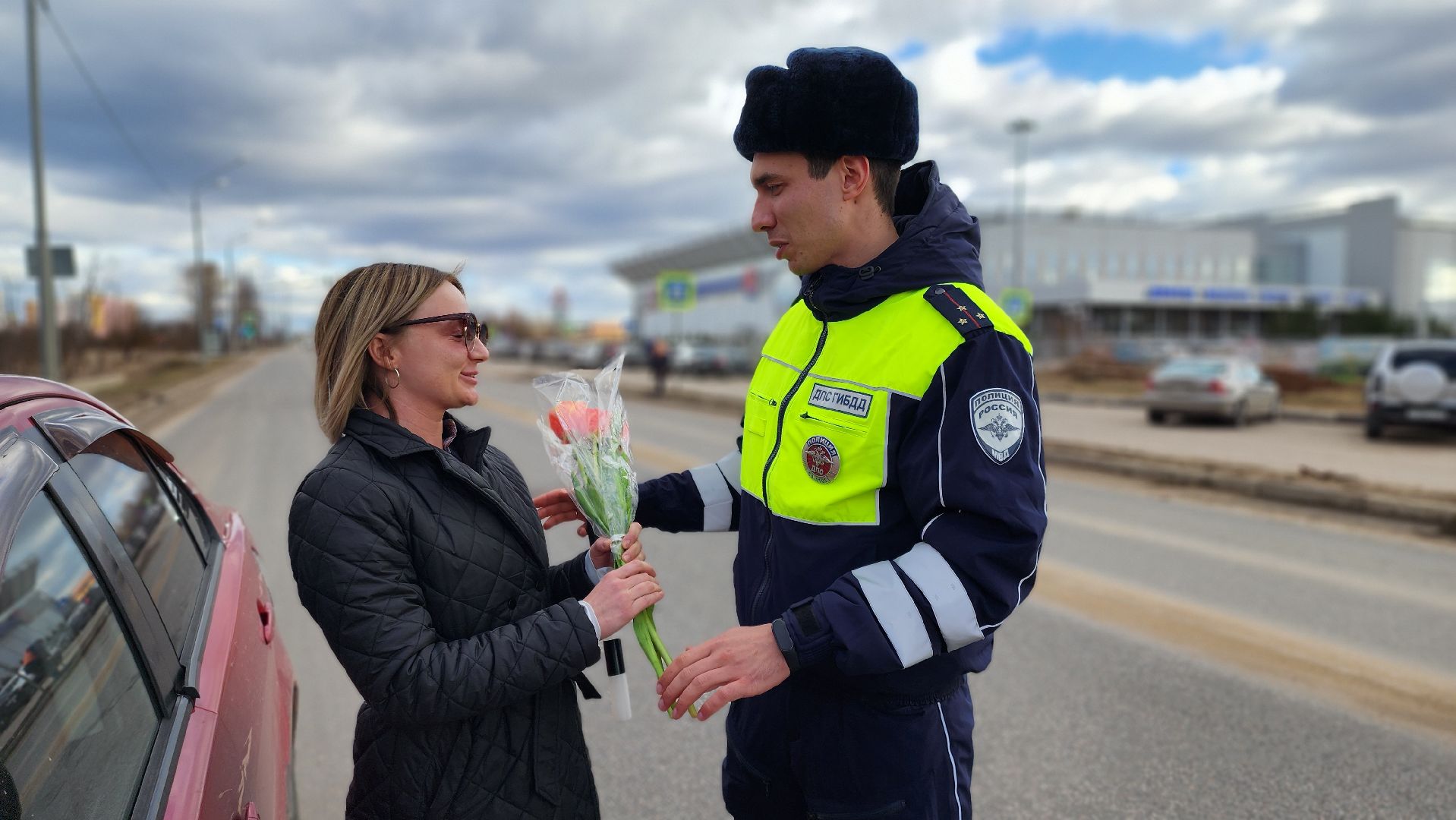 госавтоинспекция, Руза, автоледи, цветы для автоледи, Безопасность,гибдд,