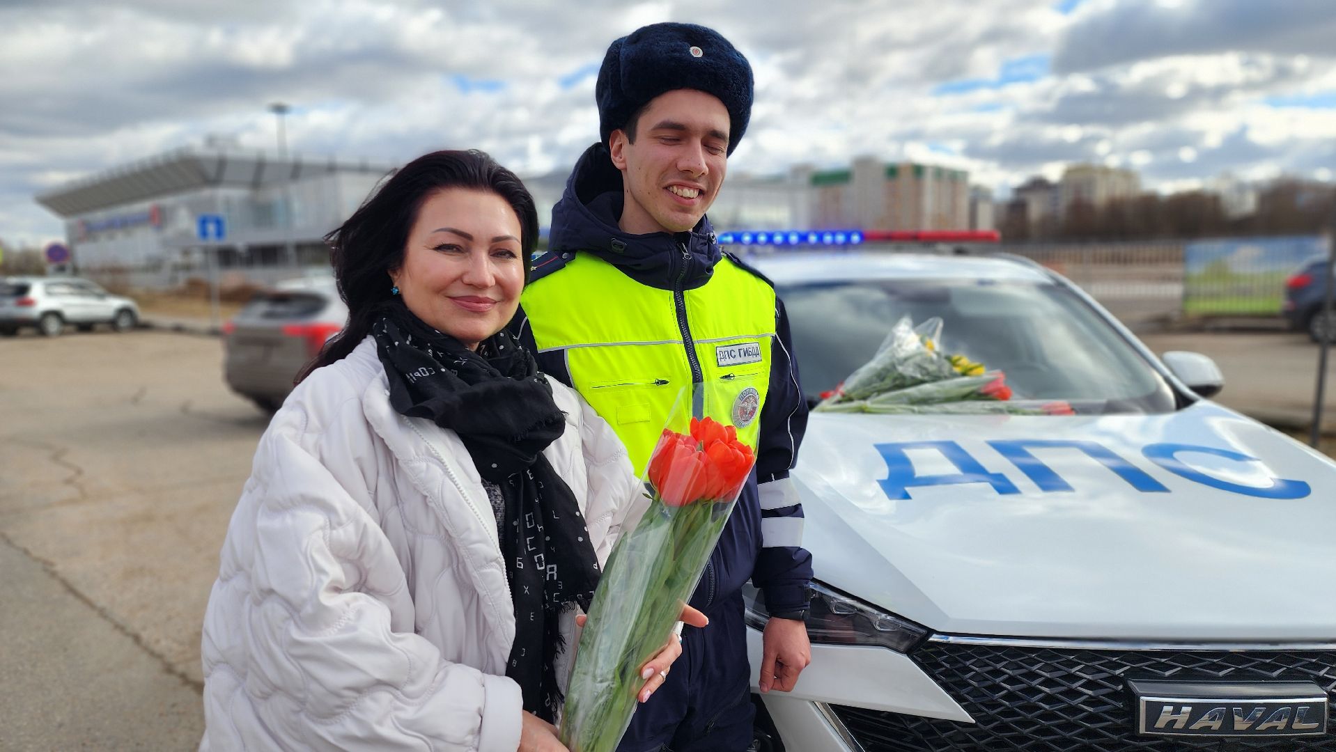 госавтоинспекция, Руза, автоледи, цветы для автоледи, Безопасность,гибдд,