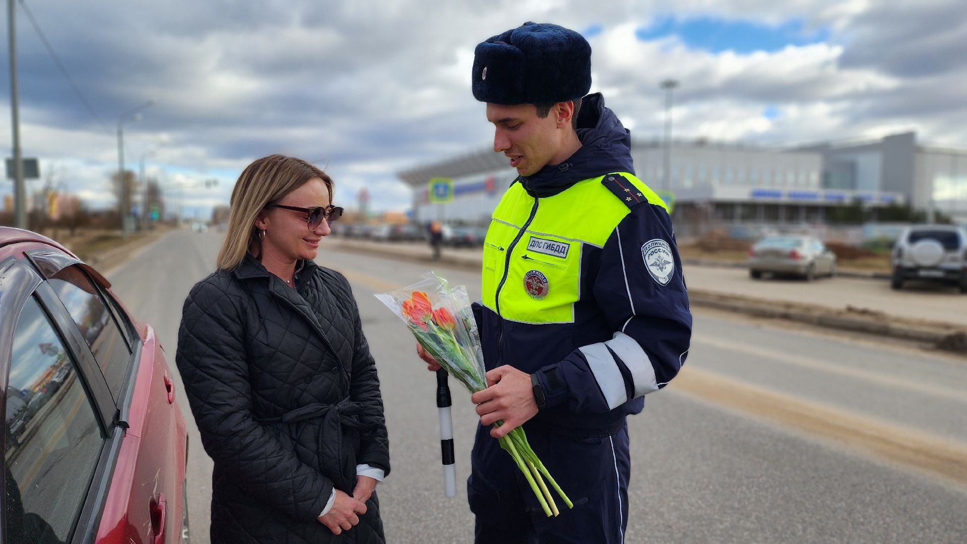 госавтоинспекция, Руза, автоледи, цветы для автоледи, Безопасность,гибдд,