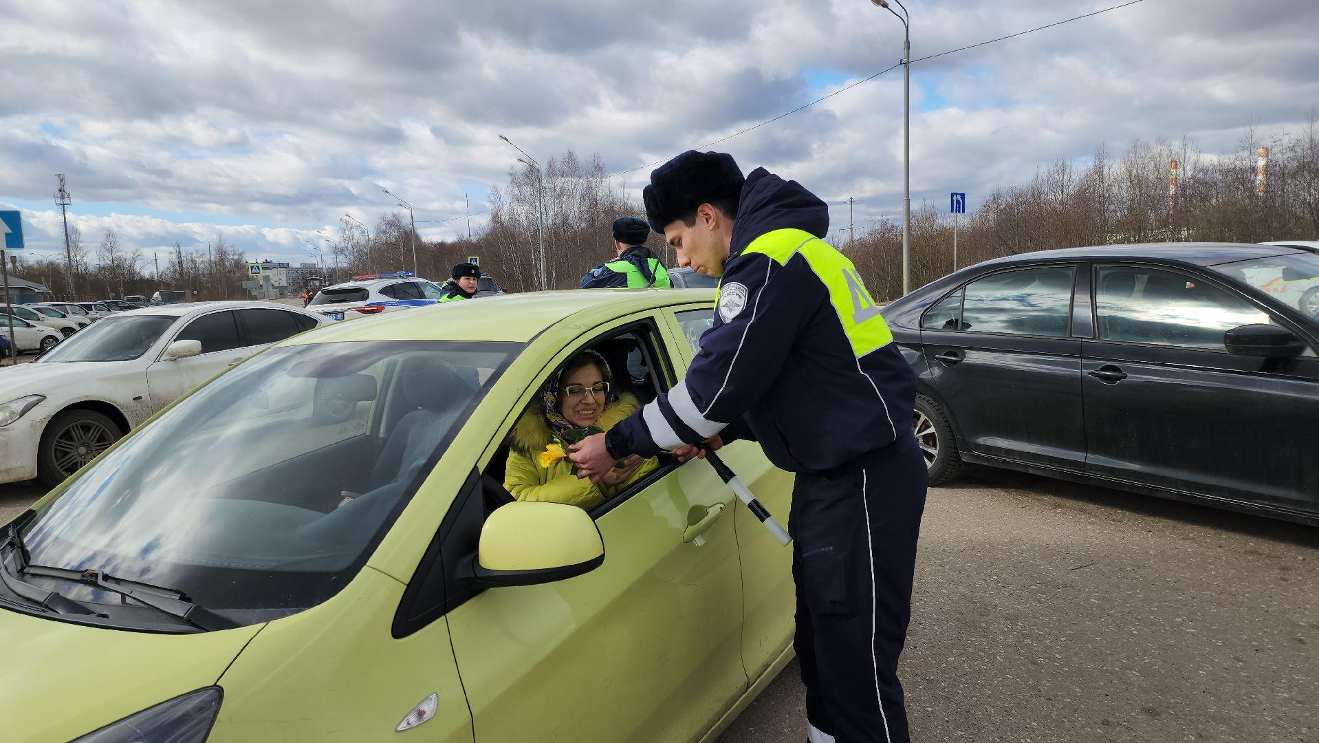 госавтоинспекция, Руза, автоледи, цветы для автоледи, Безопасность,гибдд,