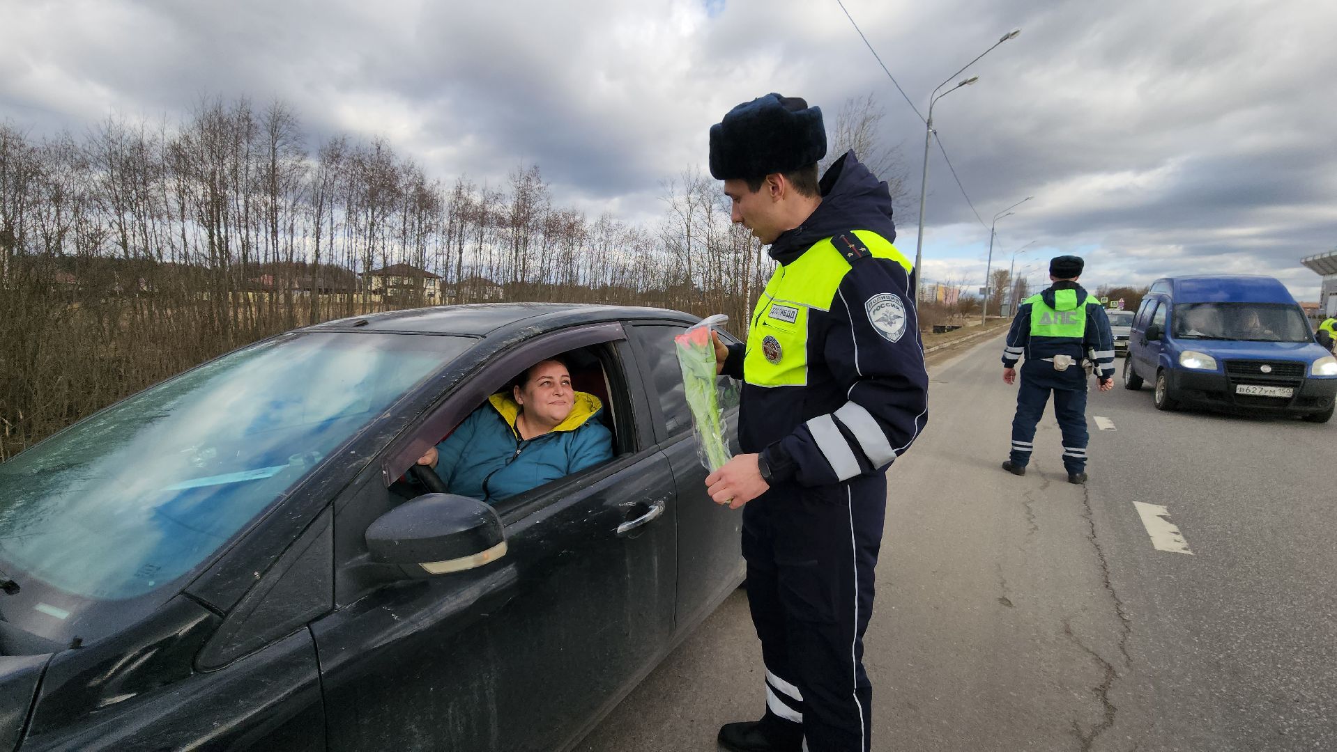 госавтоинспекция, Руза, автоледи, цветы для автоледи, Безопасность,гибдд,