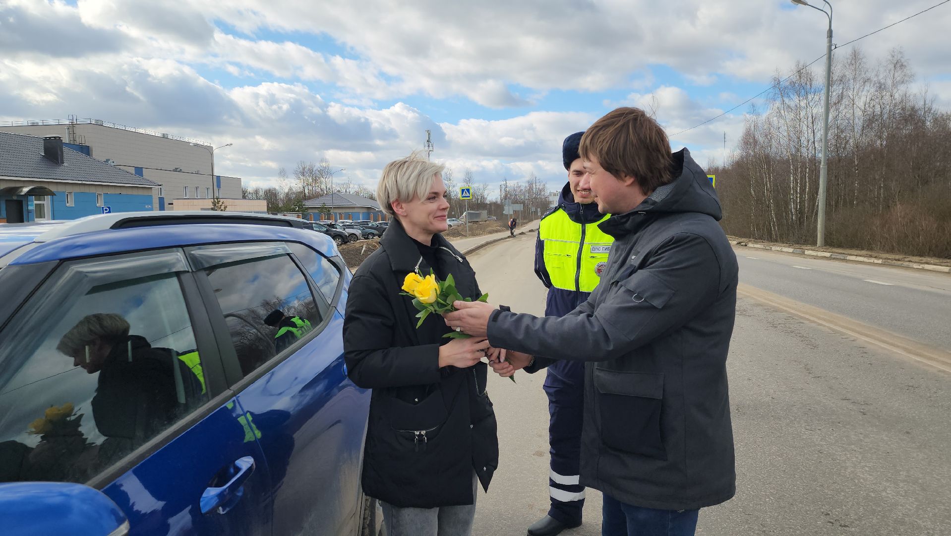 госавтоинспекция, Руза, автоледи, цветы для автоледи, Безопасность,гибдд,