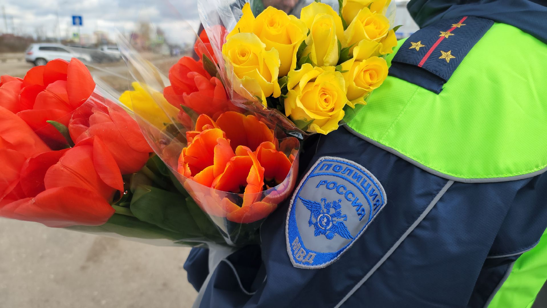 госавтоинспекция, Руза, автоледи, цветы для автоледи, Безопасность,гибдд,