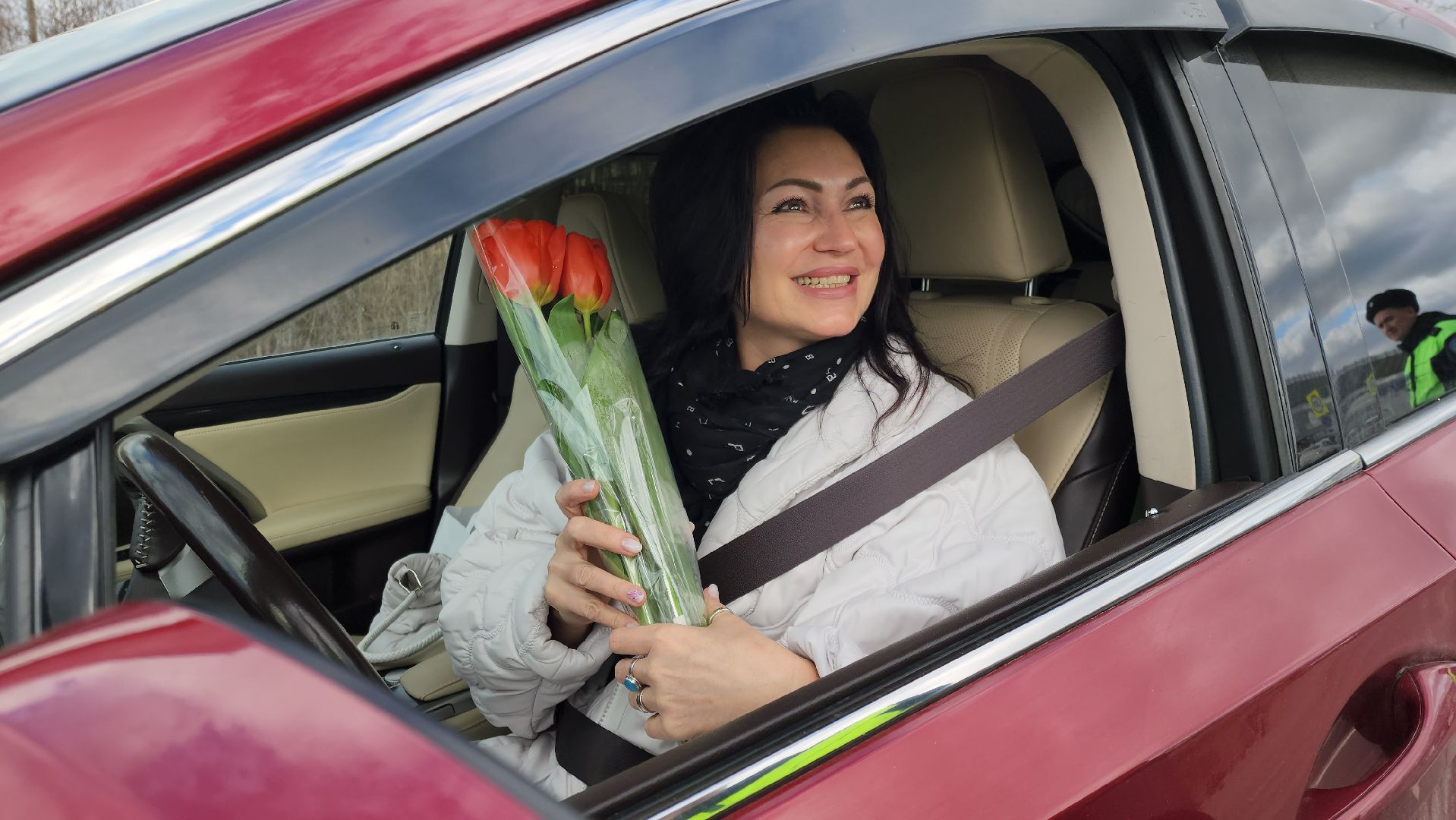 госавтоинспекция, Руза, автоледи, цветы для автоледи, Безопасность,гибдд,