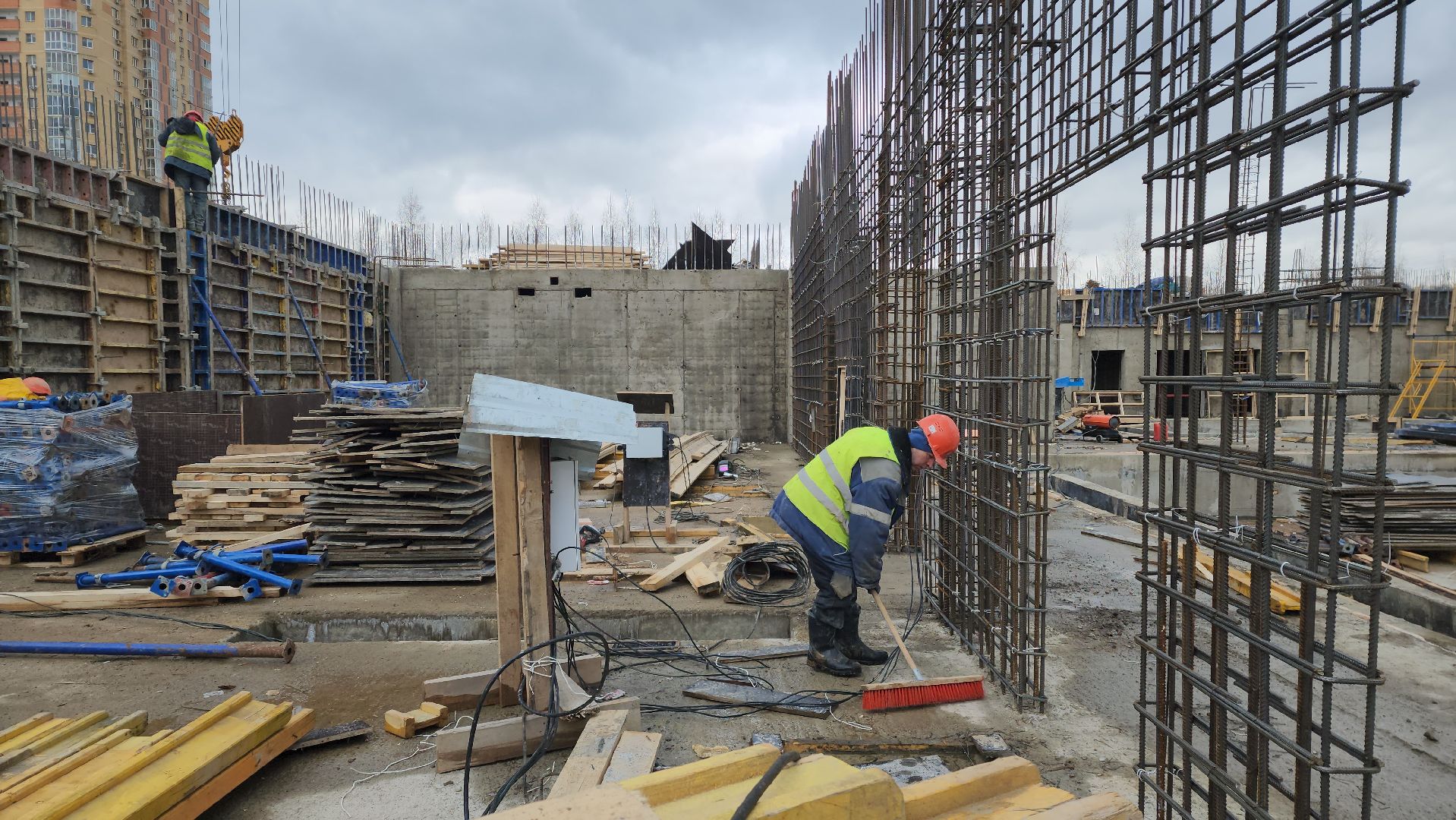 фок с бассейном, Строительство, Бассейн, Лобня,