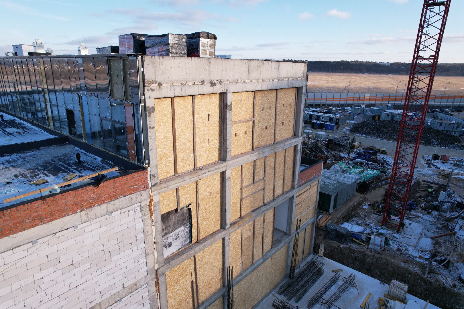 видео с коптера, микрорайон восточный, одинцовский городской округ, строительство школы,