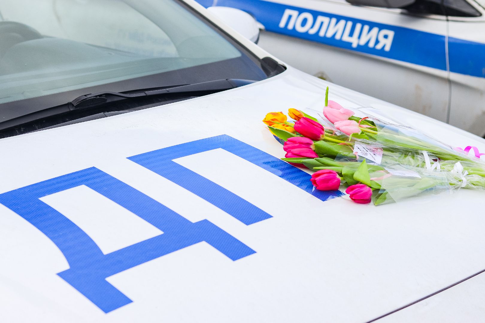 Клин, общество, транспорт, 8 марта, цветы автоледи, ДПС,