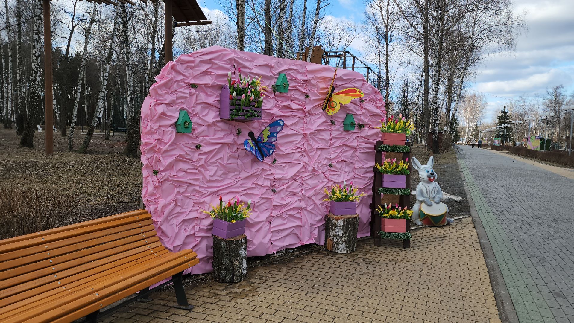 кашира, парк, 8 марта, благоустройство, фотозона, весна в парке,