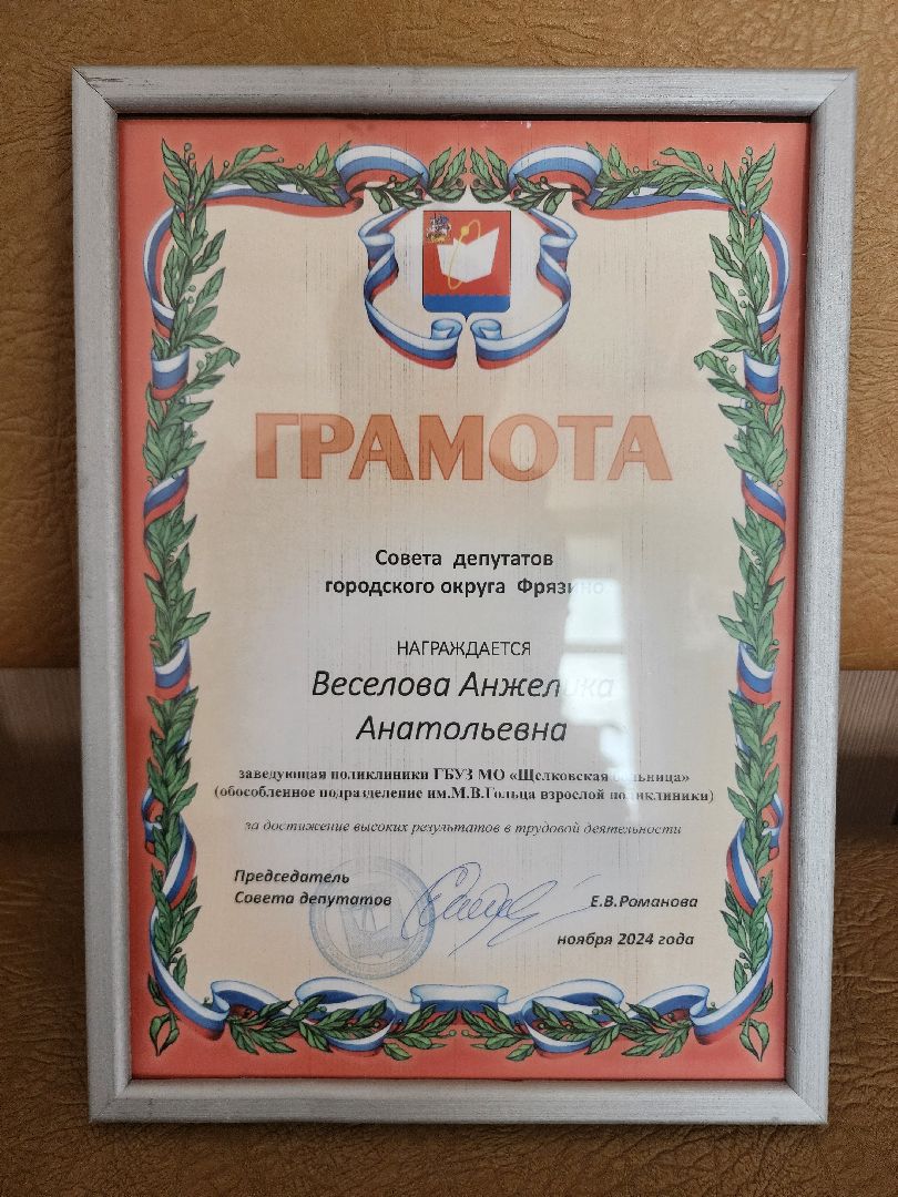 фрязино, медицина, заведующий поликлиникой,