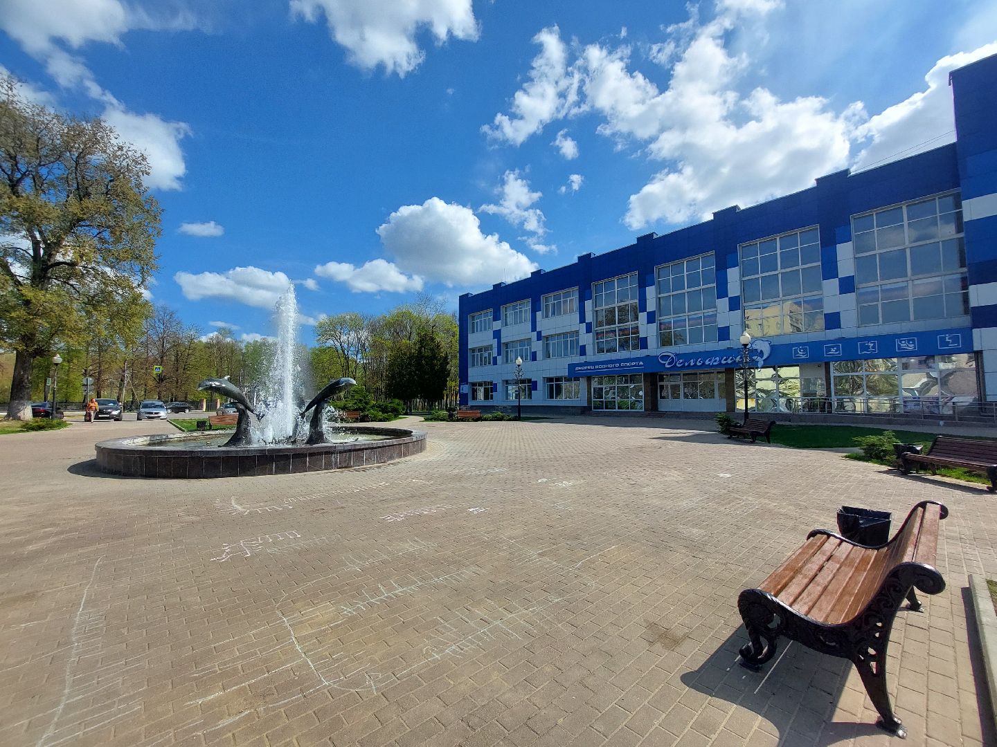 благоустройство, фонтан, Пущино