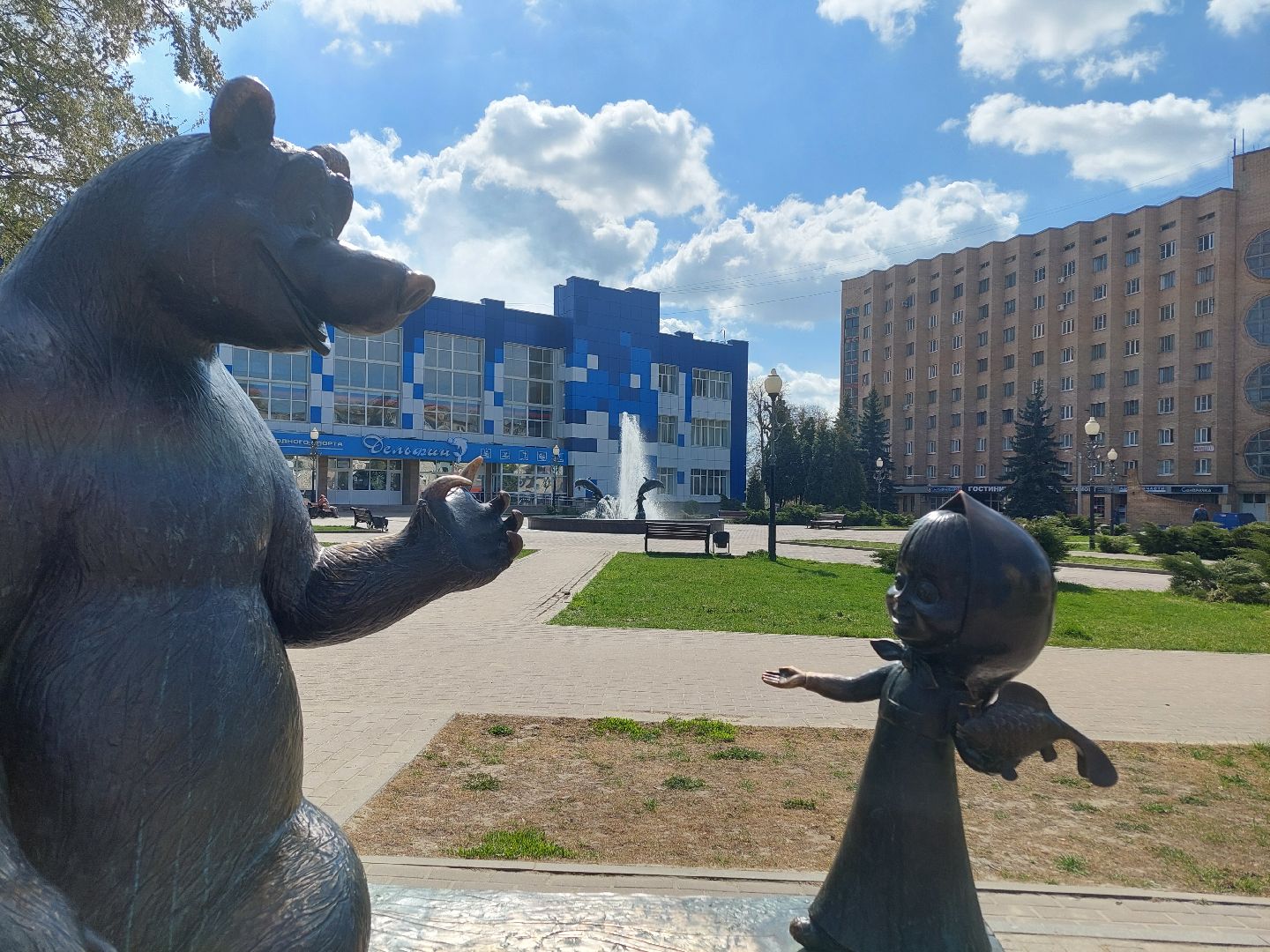 благоустройство, фонтан, Пущино