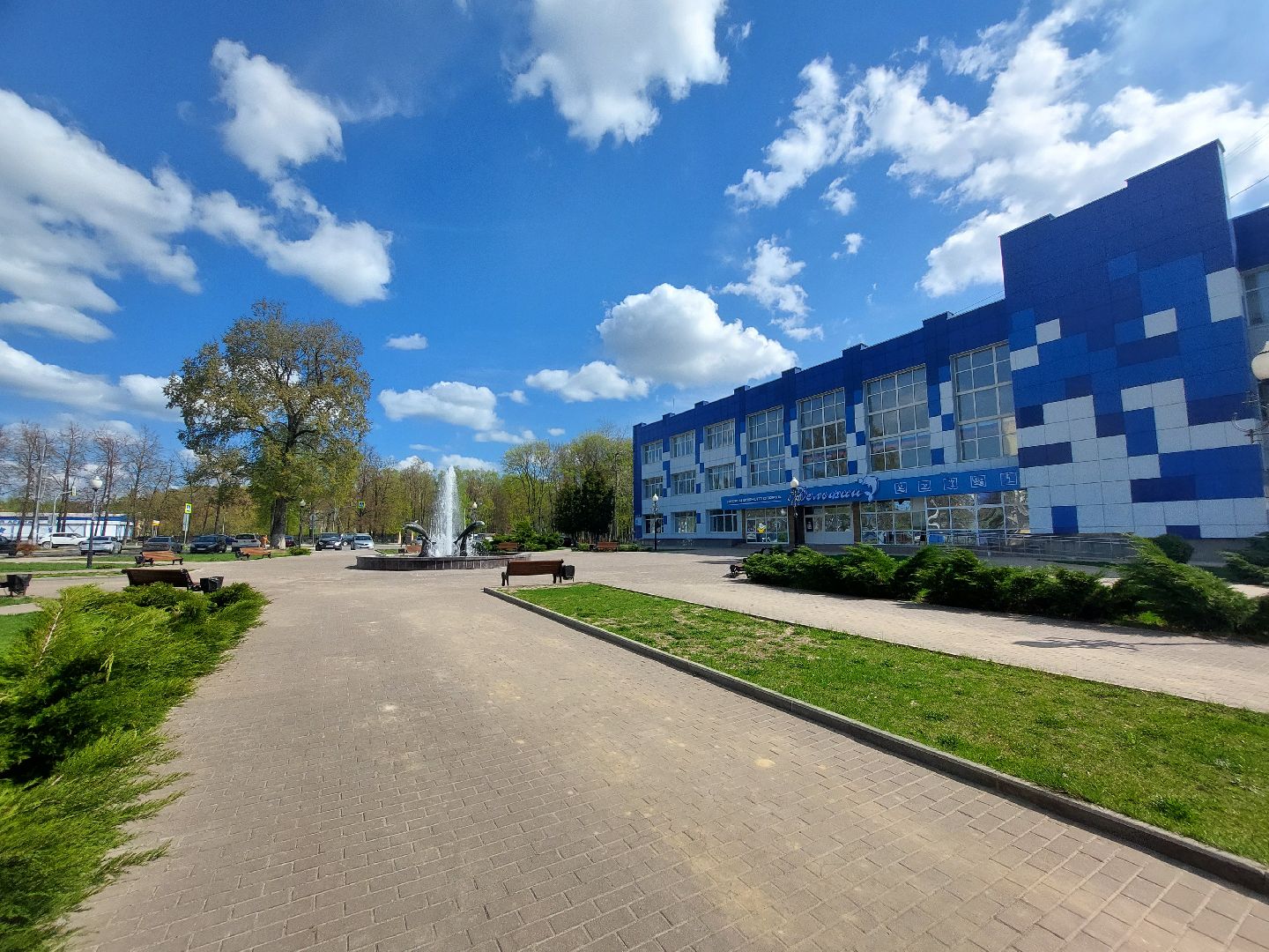 благоустройство, фонтан, Пущино