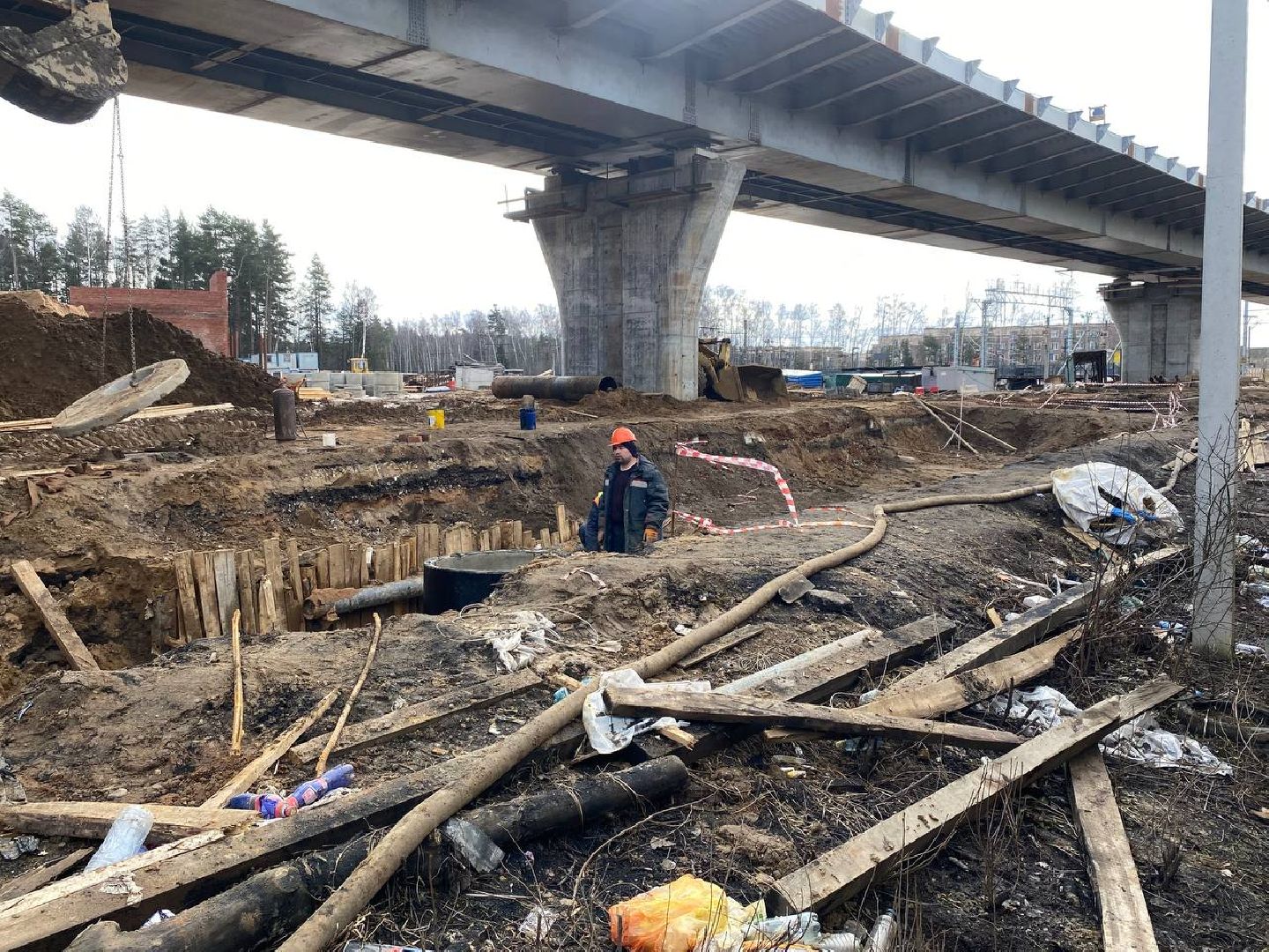 аникеевка, путепровод, новый путепровод, путепровод в красногорске, путепровод в аникеевке,