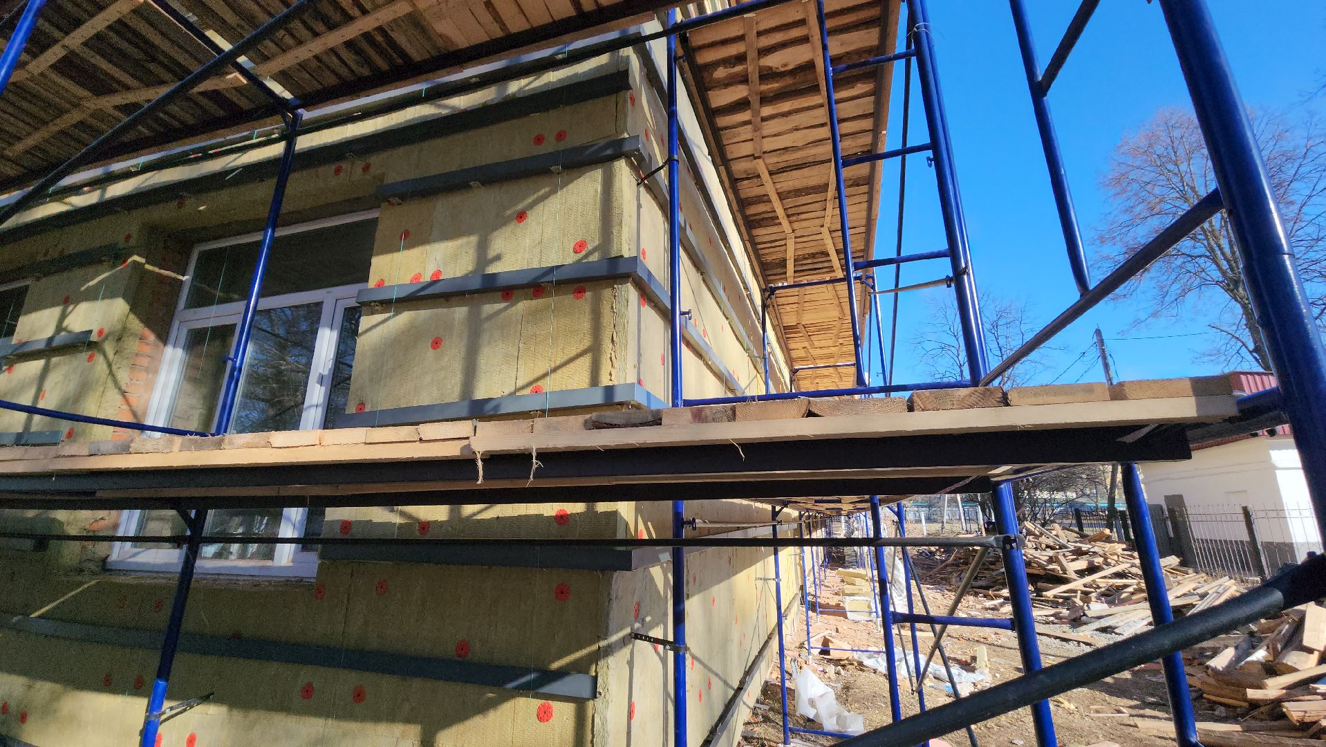 серпухов, капитальный ремонт школ, школа 6, утепление фасада школы,