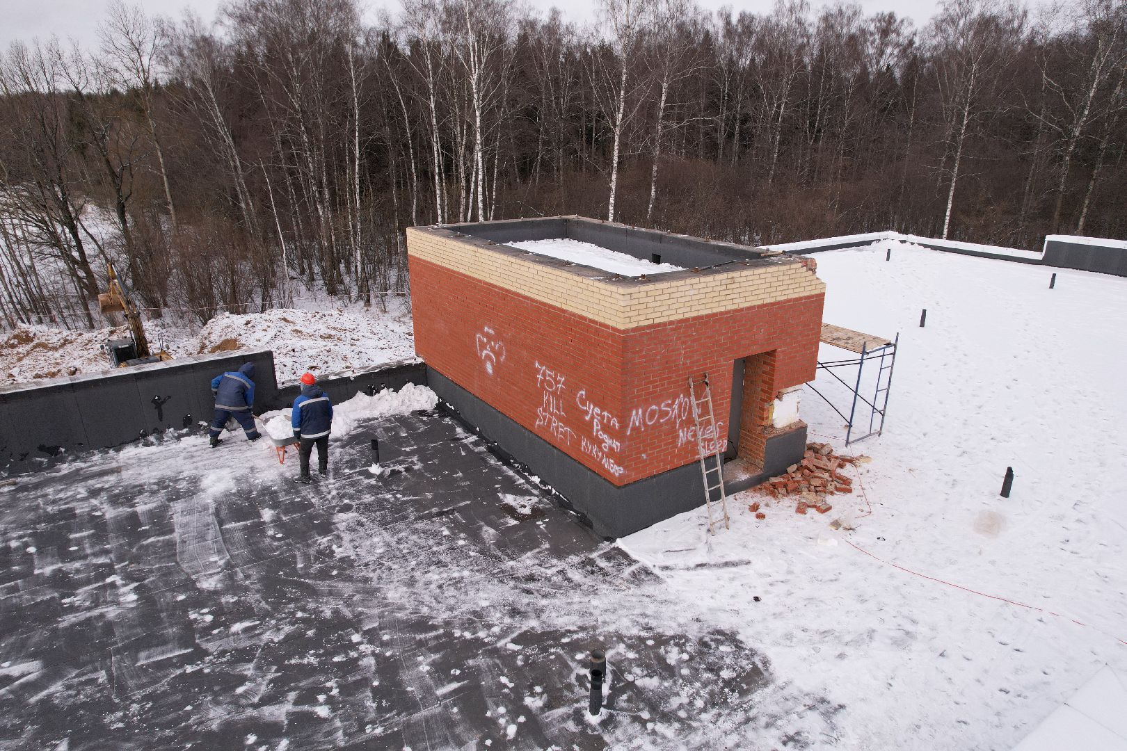 видео с коптера, жк малая истра, строительство детского сада,