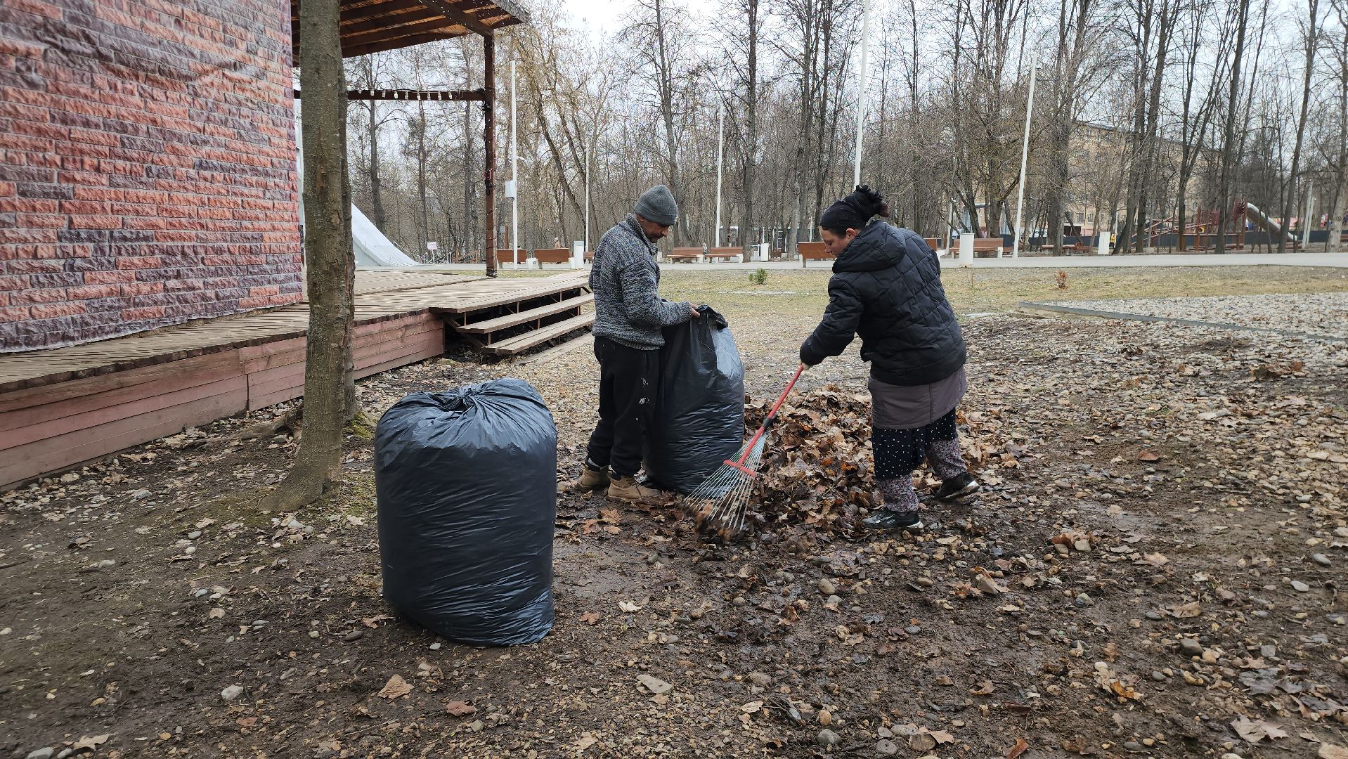 Уборка листьев, Истра, Благоустройство, Парк,