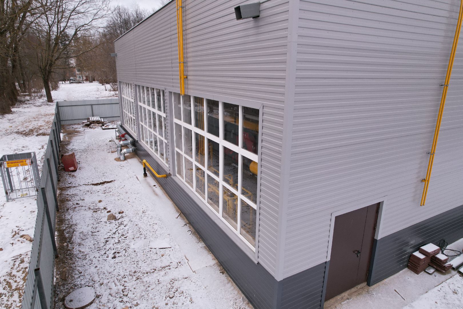 видео с коптера, котельная в истре,