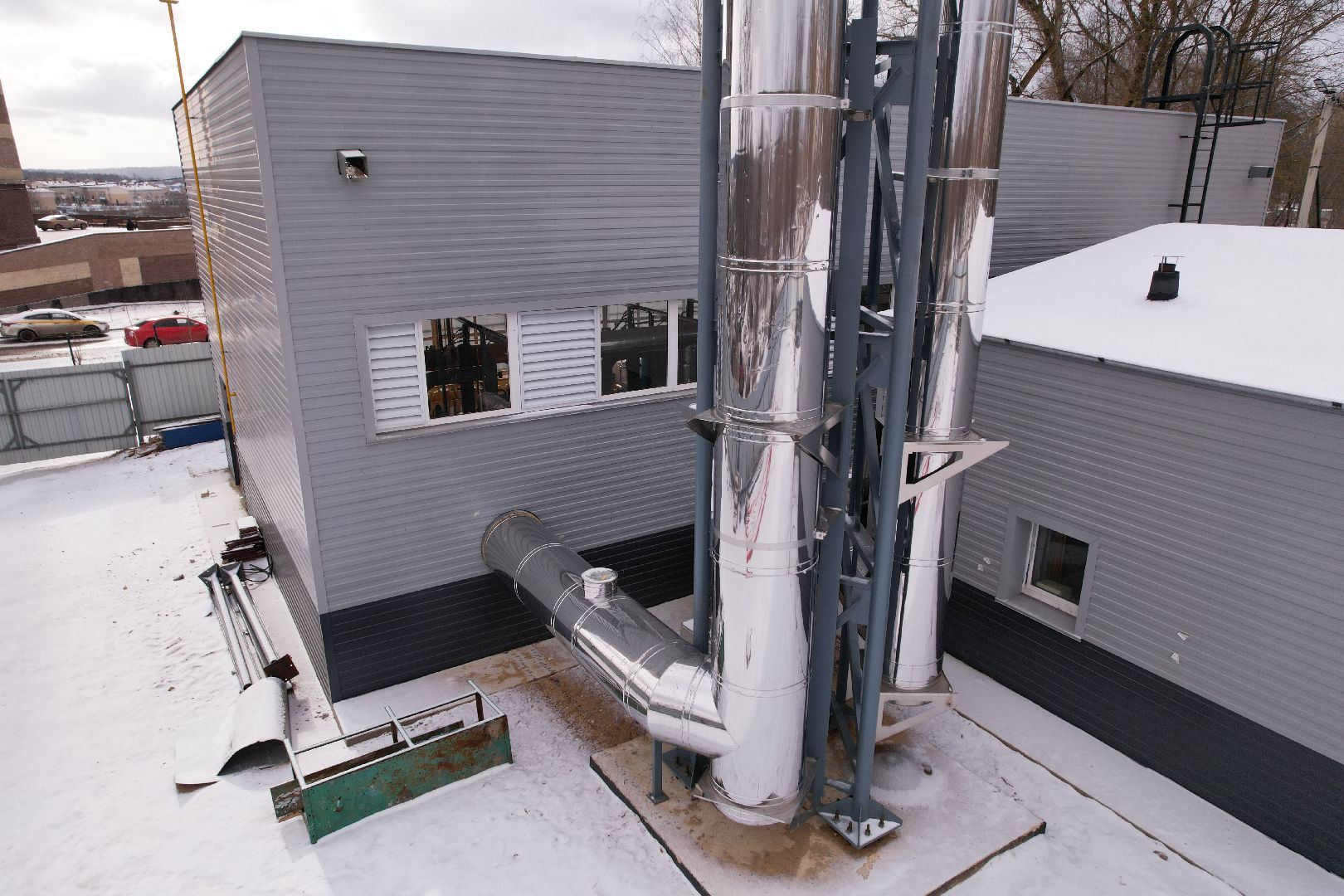 видео с коптера, котельная в истре,