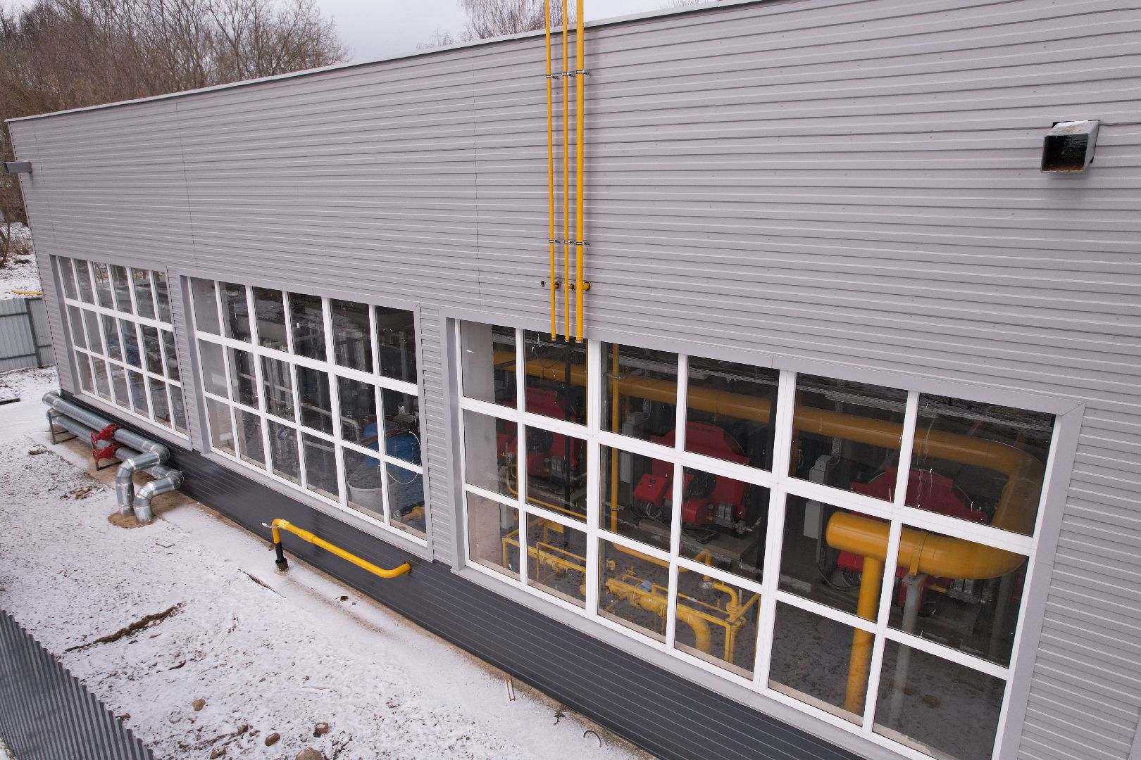 видео с коптера, котельная в истре,