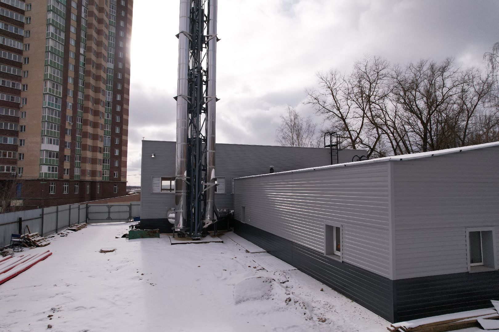 видео с коптера, котельная в истре,