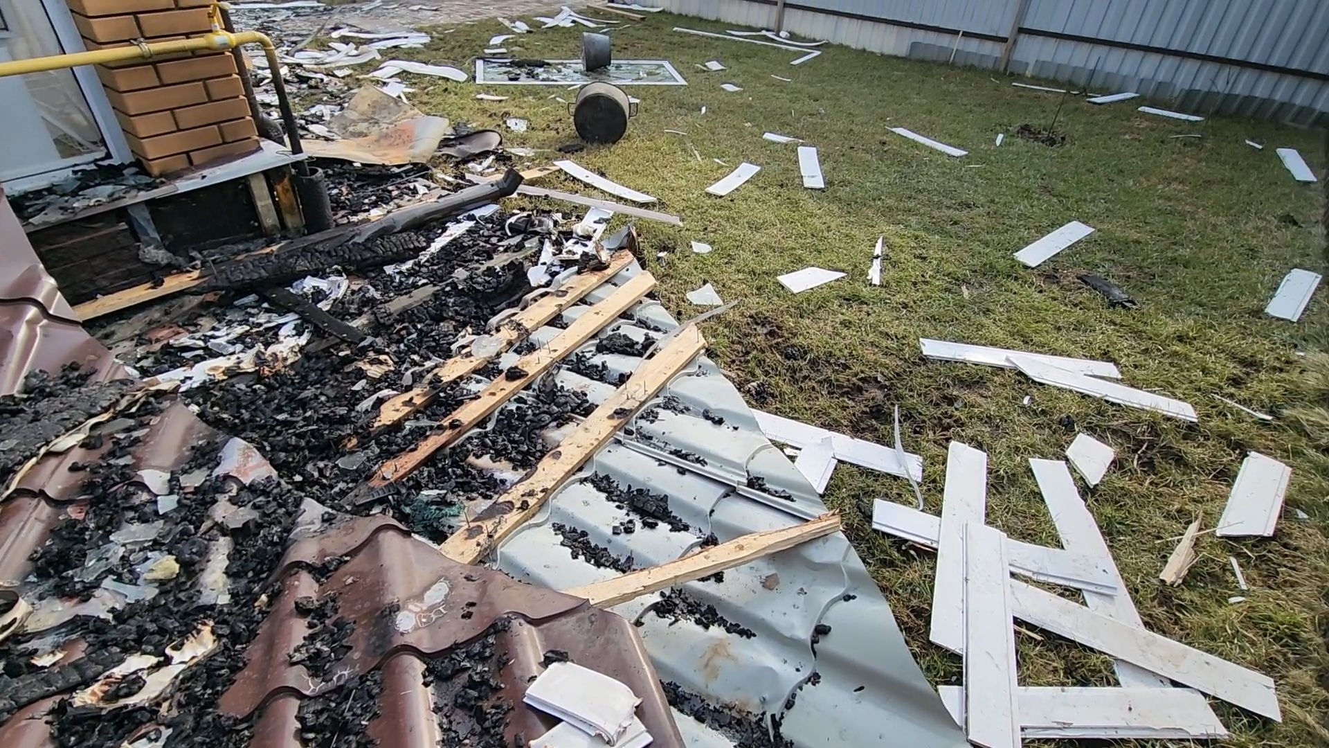 Раменский округ, Атака БПЛА, Дом после атаки БПЛА,