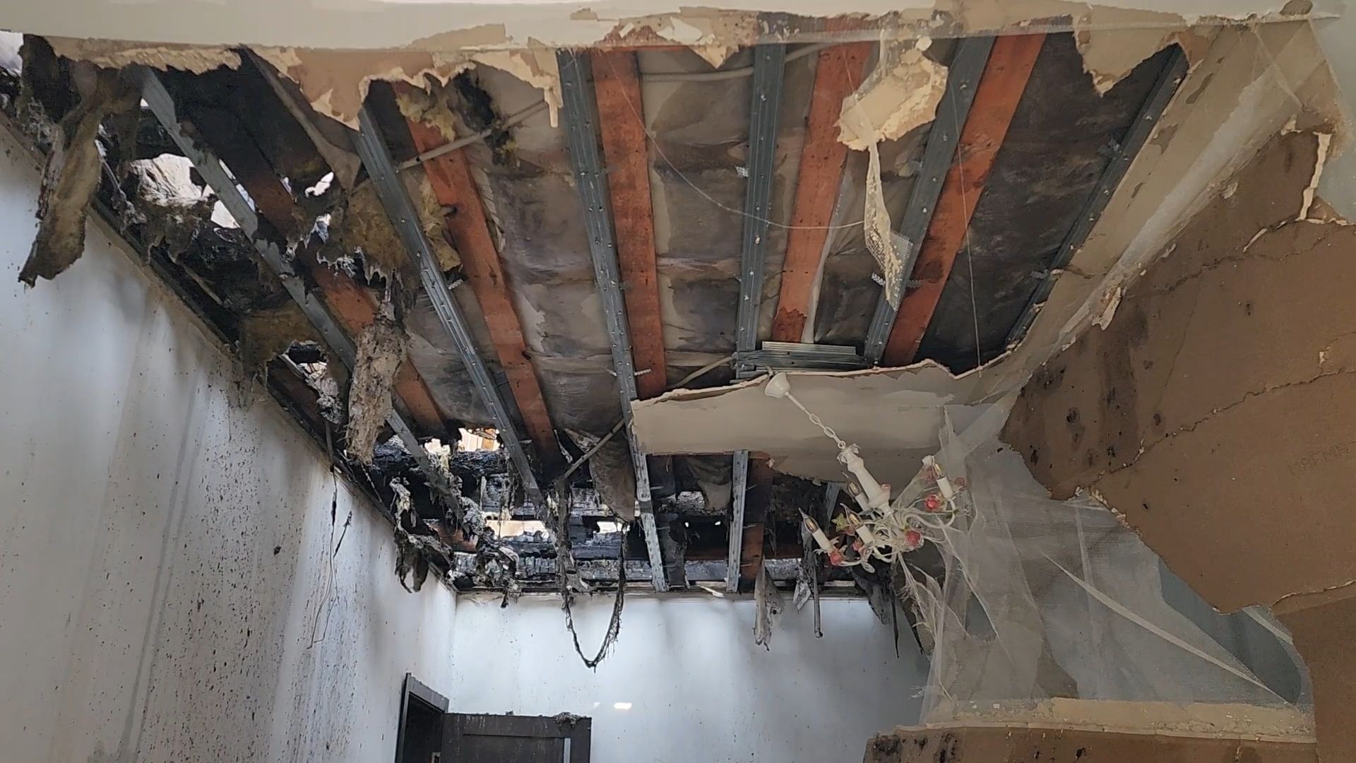 Раменский округ, Атака БПЛА, Дом после атаки БПЛА,