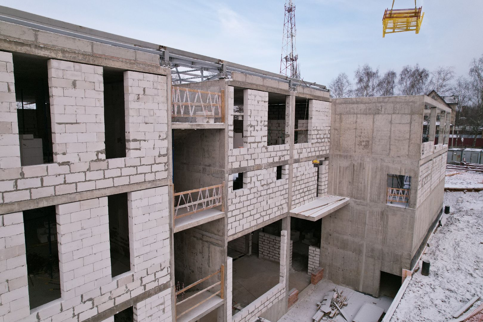 видео с коптера, покровская школа в истре, пристройка к школе в истре,