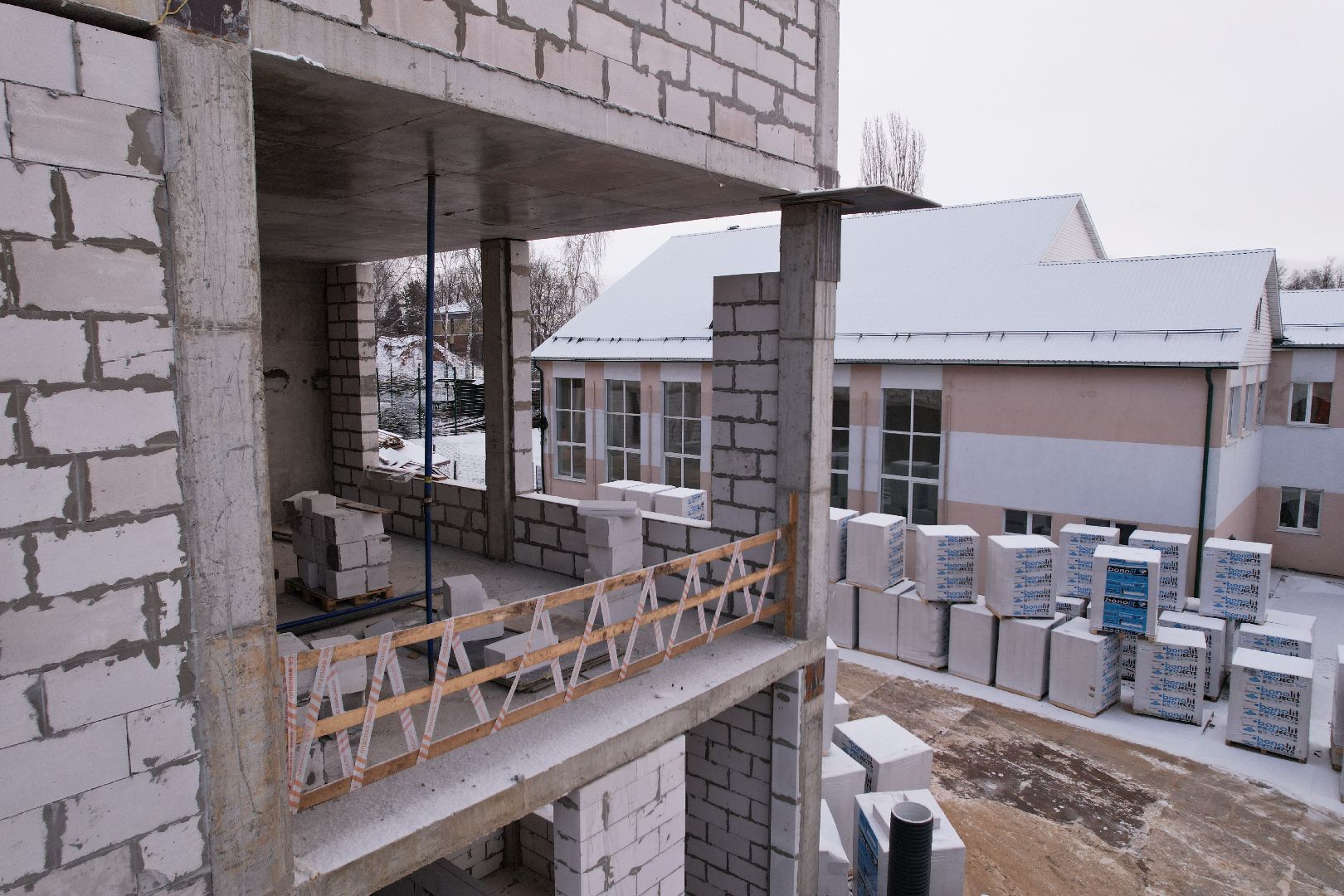 видео с коптера, покровская школа в истре, пристройка к школе в истре,