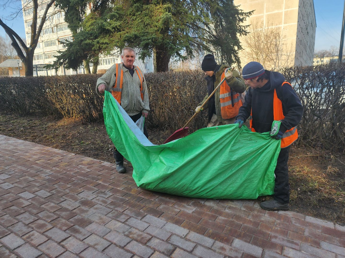 пущино, комбинат благоустройства, уборка, вертикалки,