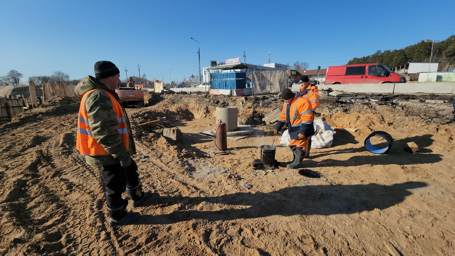 серпухов, реконструкция, расширение дороги, деревня Калиново,