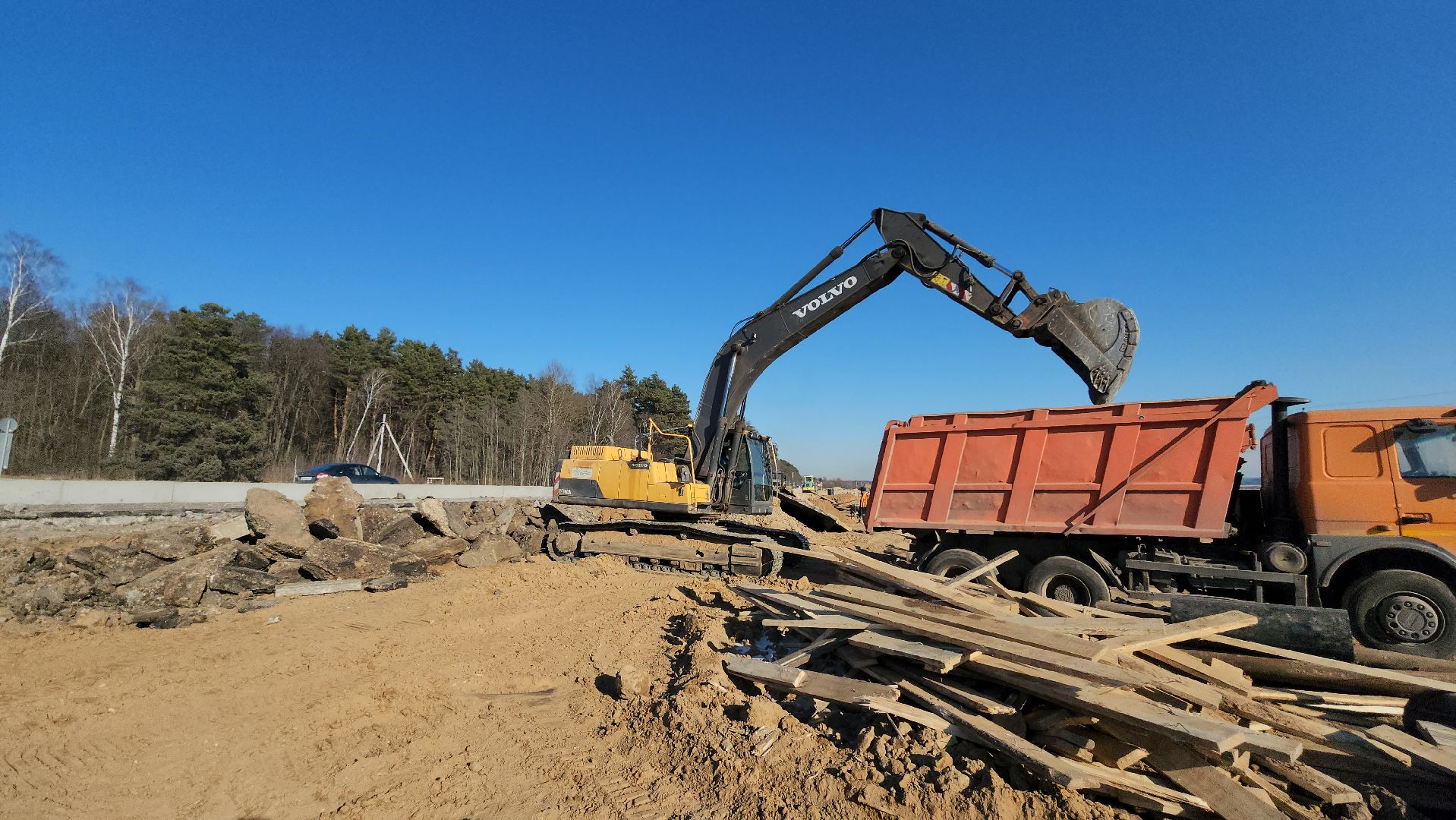 серпухов, реконструкция, расширение дороги, деревня Калиново,