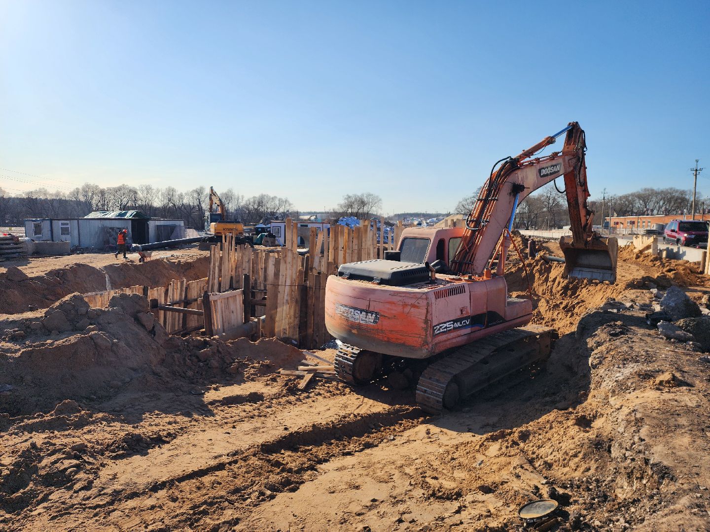 серпухов, реконструкция, расширение дороги, деревня Калиново,