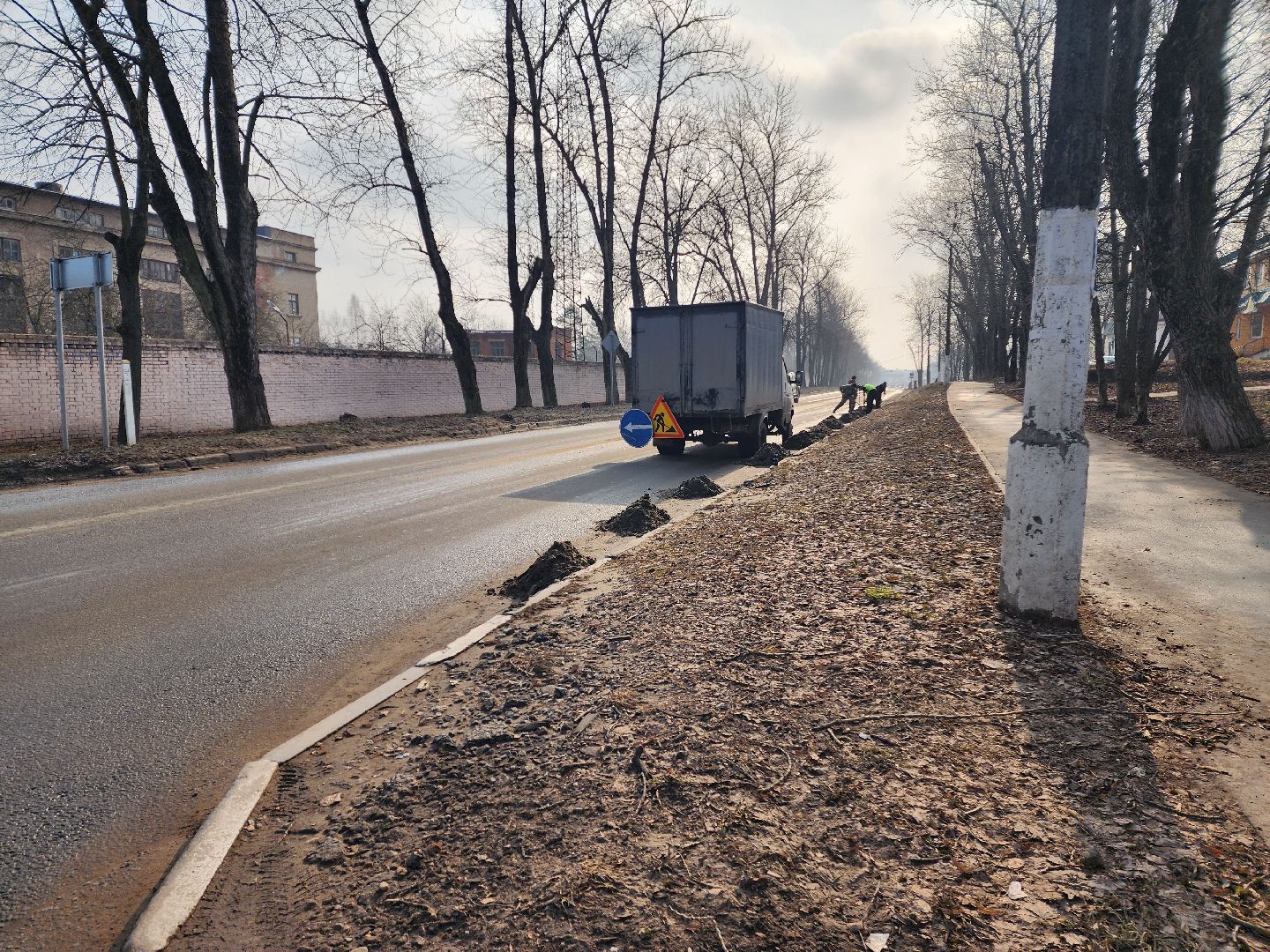 красноармейск, городской округ пушкинский, весенняя уборка, главная дорога,