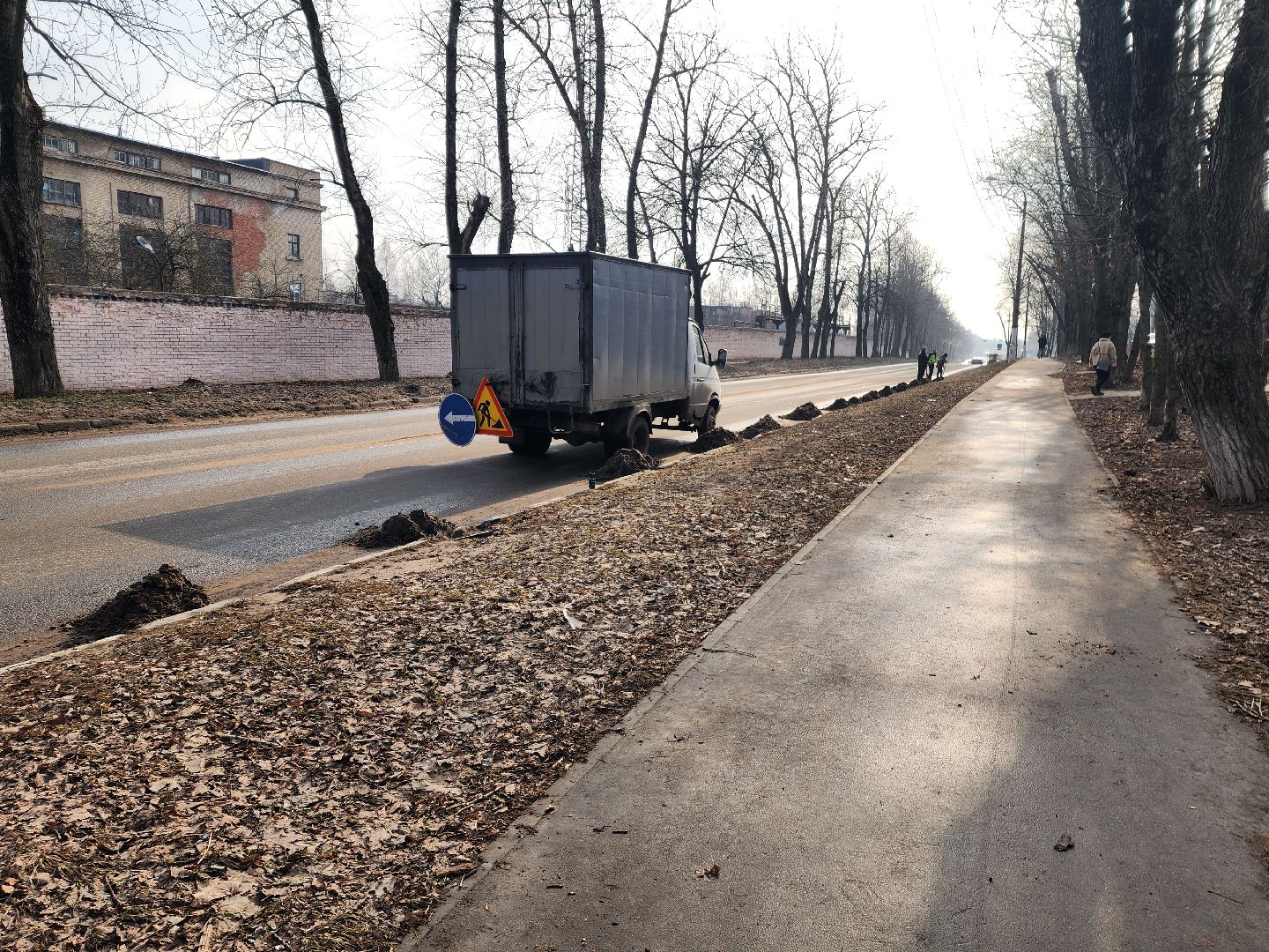 красноармейск, городской округ пушкинский, весенняя уборка, главная дорога,