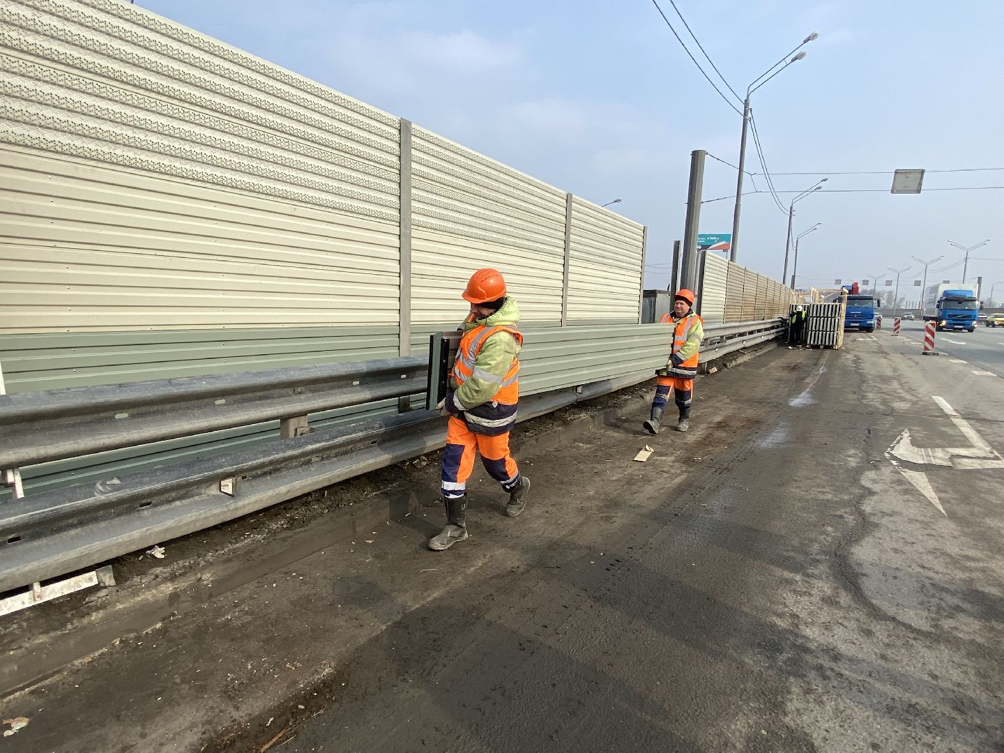 Ремонт Новой Риги, Шумовы экраны, Замена шумовых экранов,