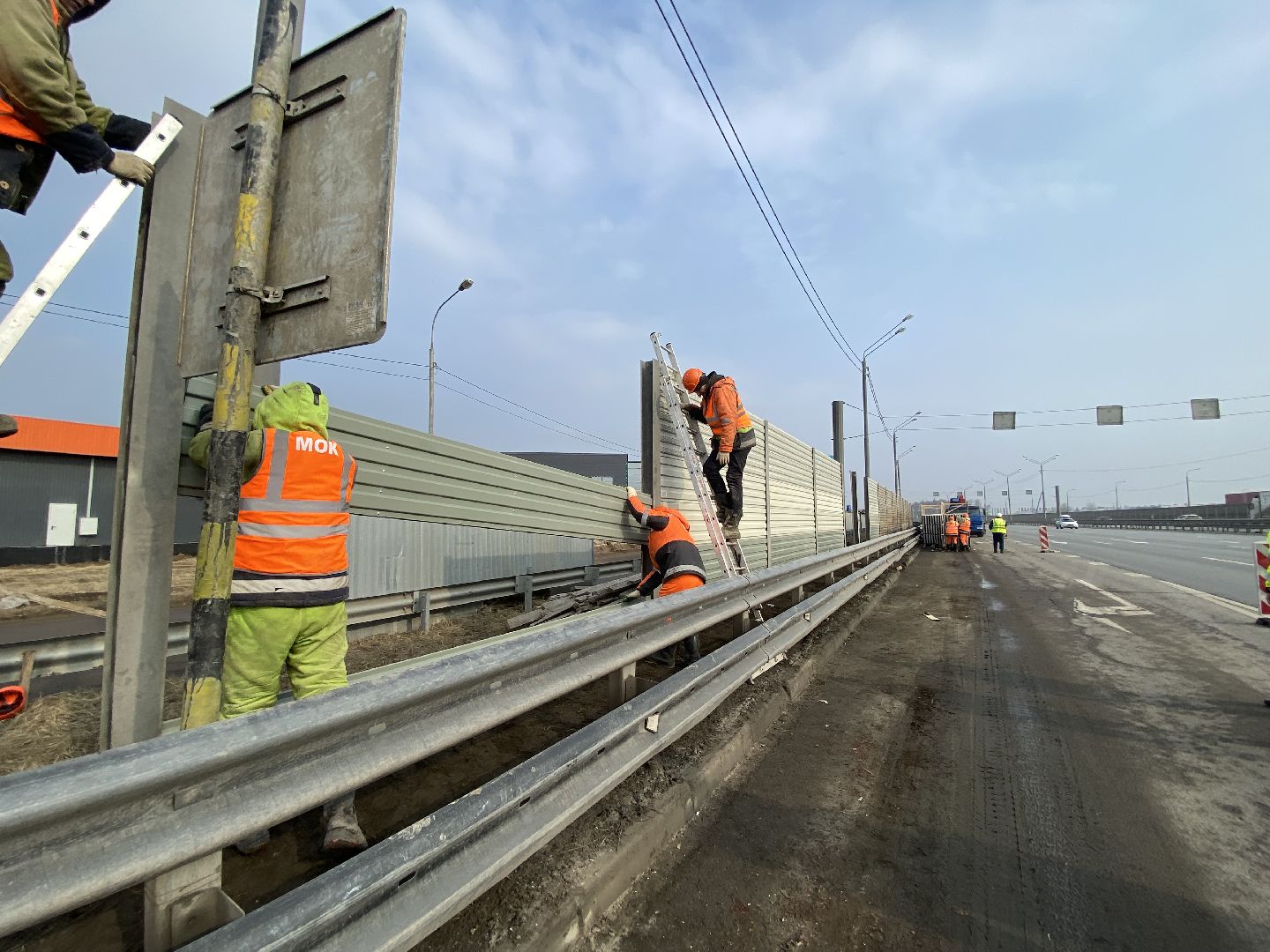 Ремонт Новой Риги, Шумовы экраны, Замена шумовых экранов,