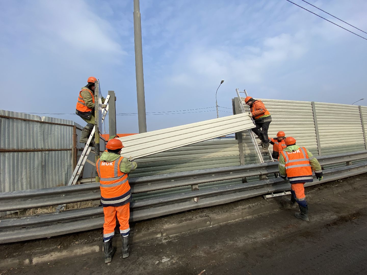 Ремонт Новой Риги, Шумовы экраны, Замена шумовых экранов,