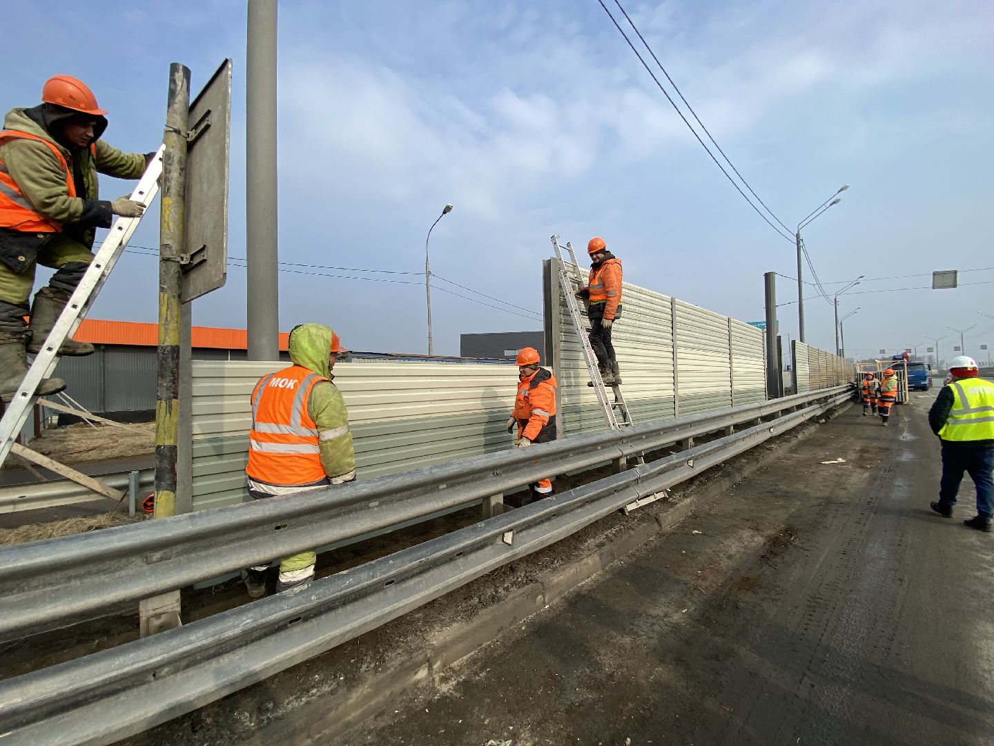 Ремонт Новой Риги, Шумовы экраны, Замена шумовых экранов,