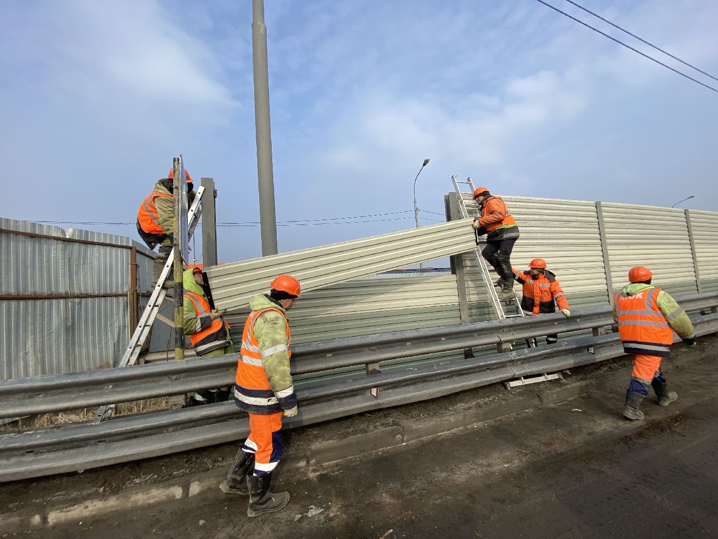 Ремонт Новой Риги, Шумовы экраны, Замена шумовых экранов,