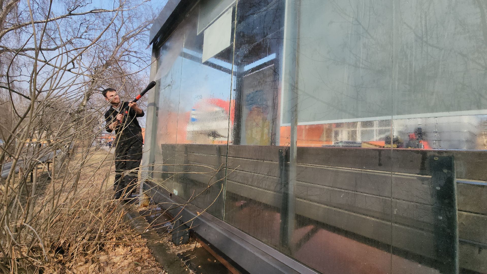 Промывка, Лобня, автобусная остановка,