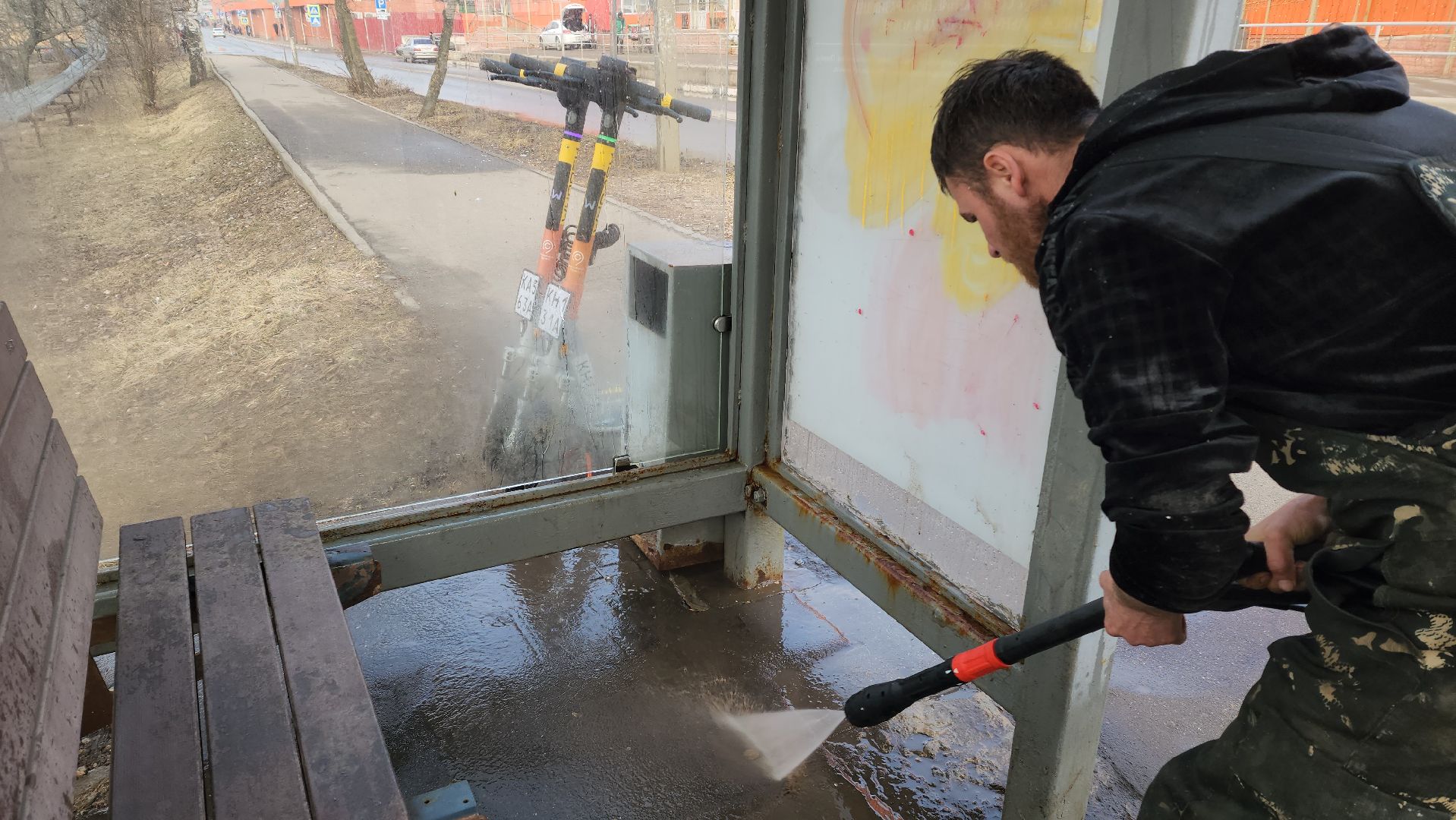 Промывка, Лобня, автобусная остановка,