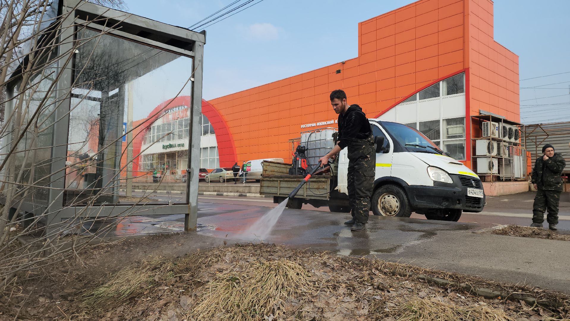 Промывка, Лобня, автобусная остановка,