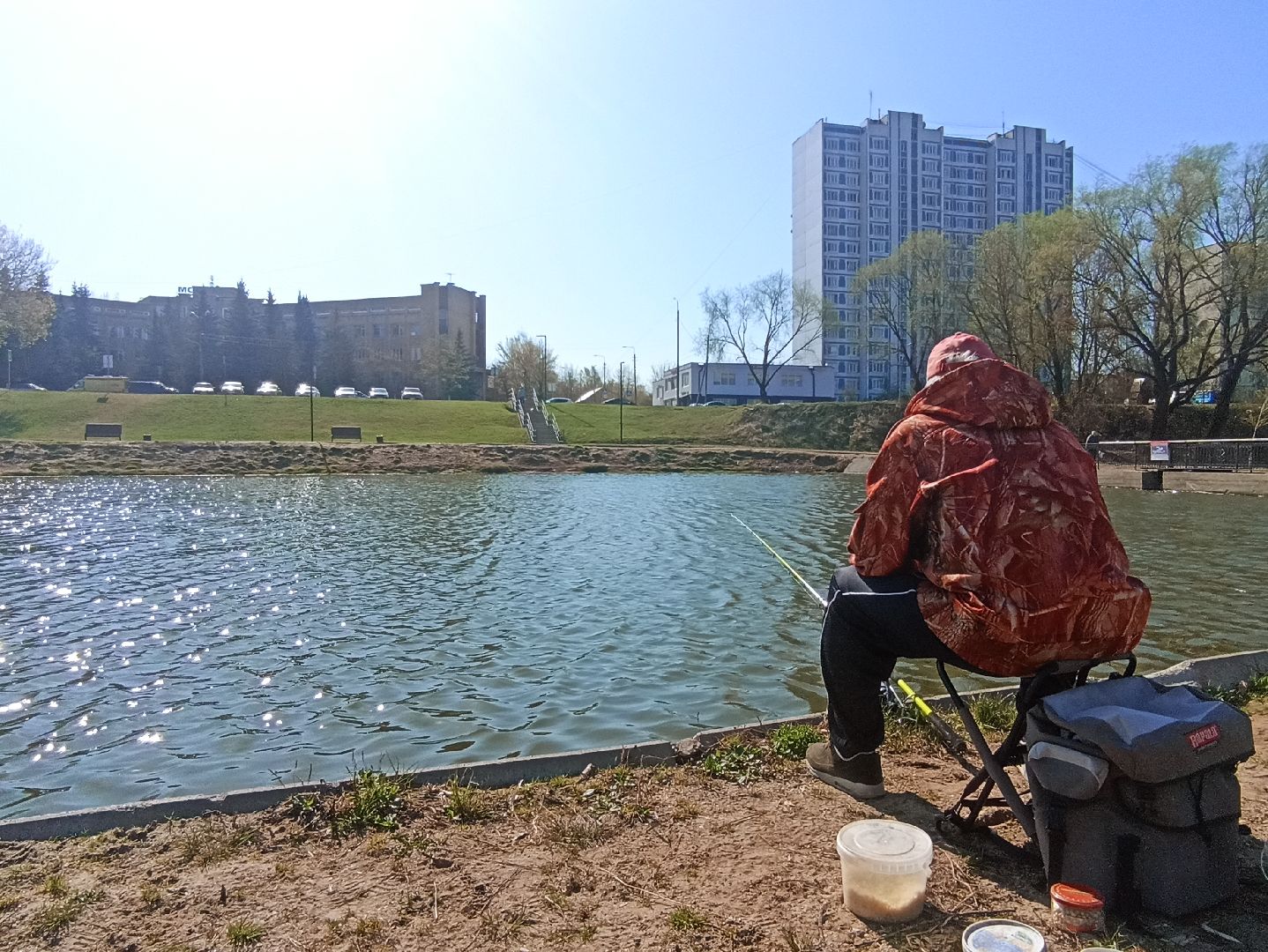 Серпухов, Подмосковье, рыбалка, пруд, весна