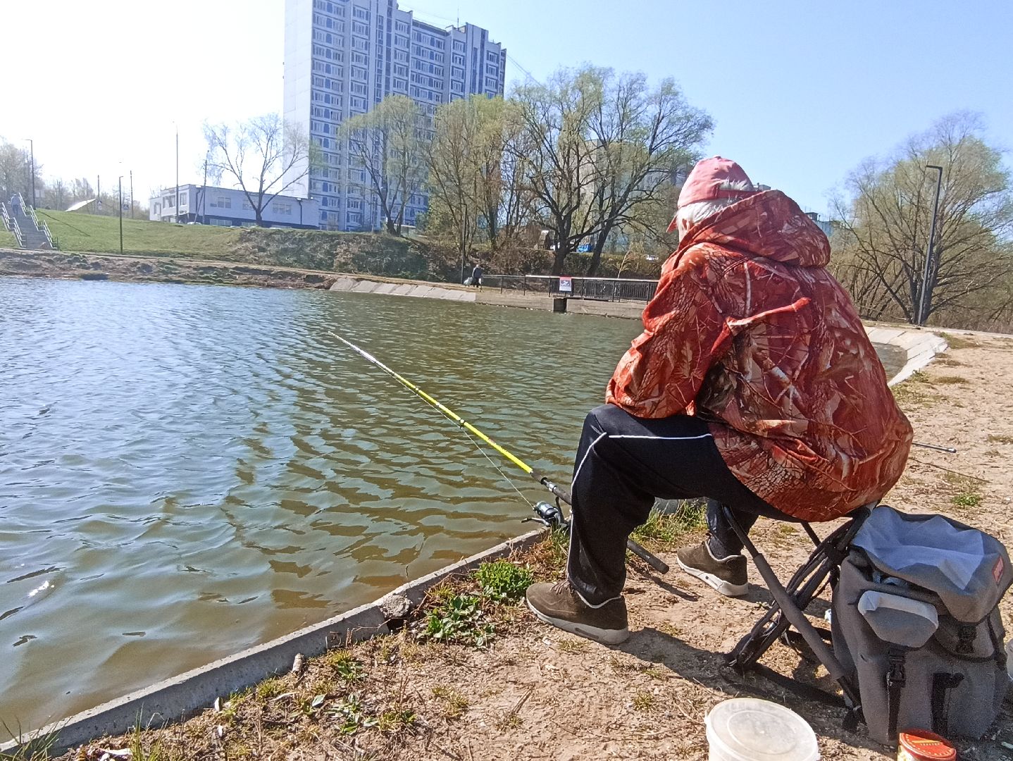 Серпухов, Подмосковье, рыбалка, пруд, весна