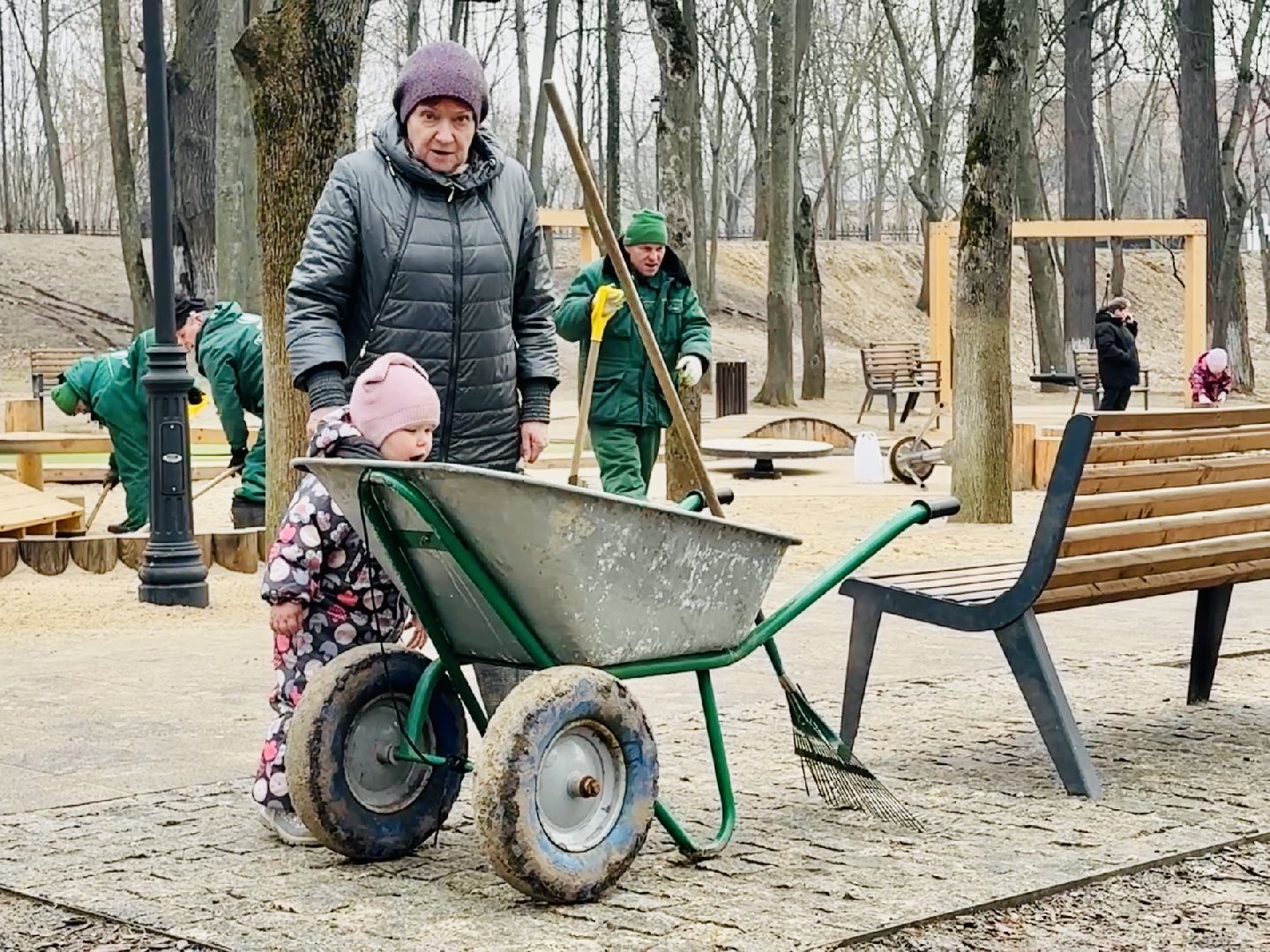 раменское, городской парк, субботник, уборка,