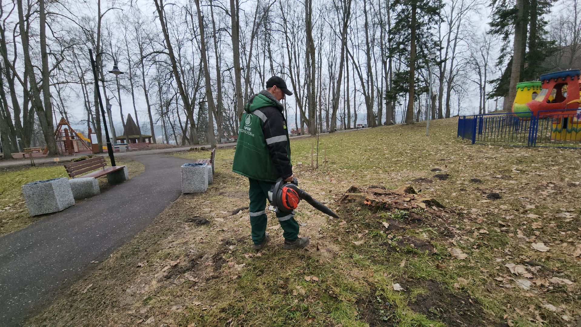 Руза, парк городок, парки подмосковья, субботник,