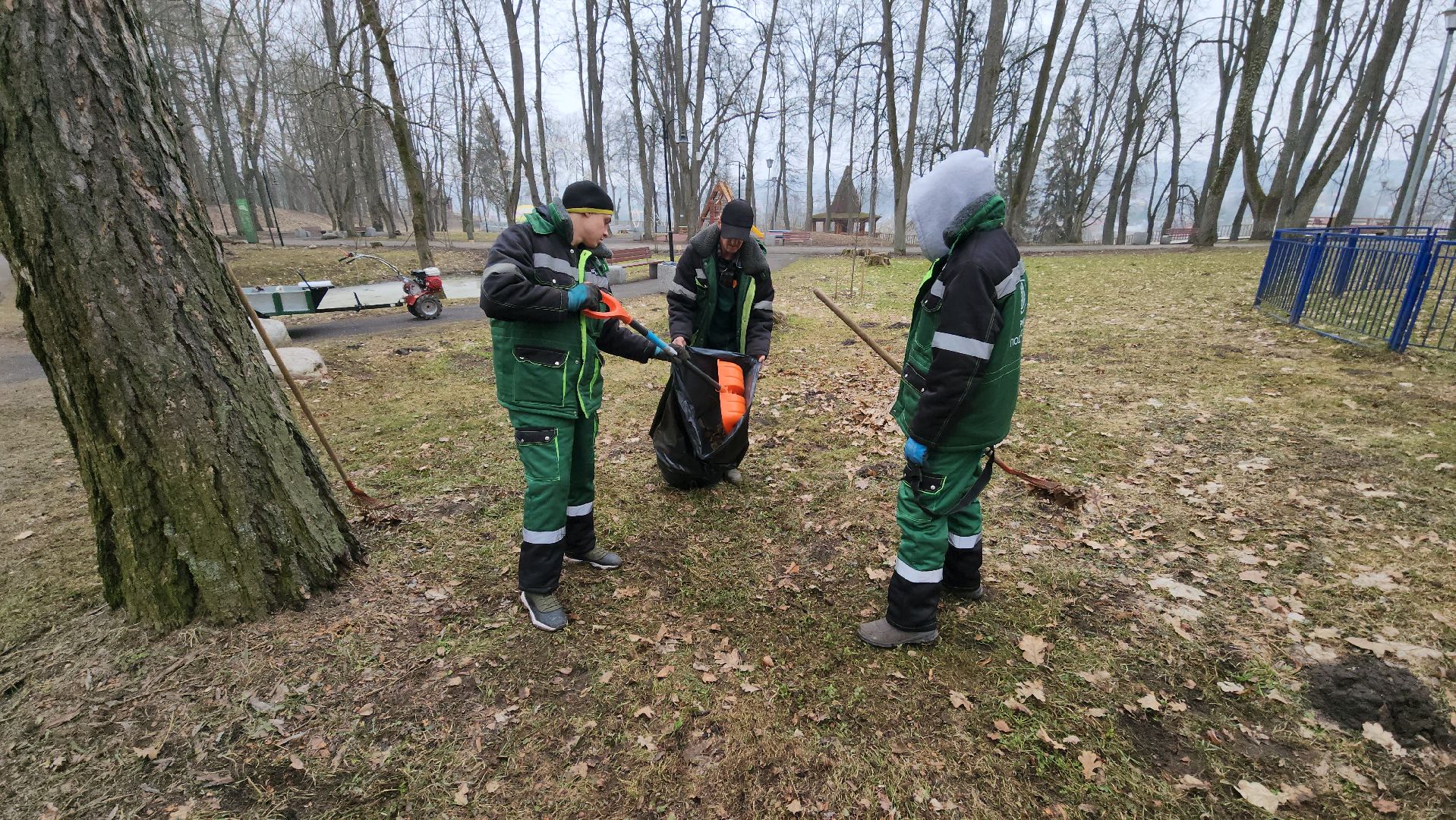 Руза, парк городок, парки подмосковья, субботник,