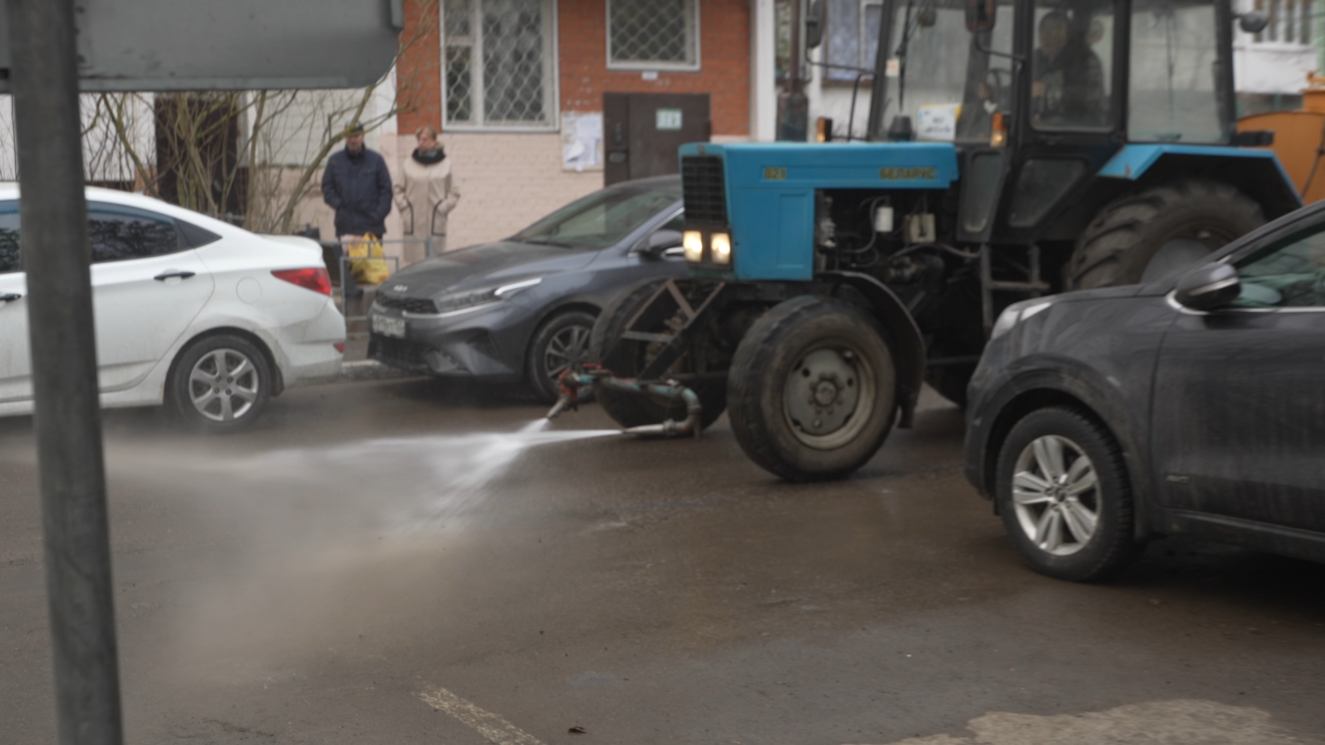 уборка дорог,Власиха уборка улиц, мкр заозерный власиха, Власиха Заозерная, весенняя уборка,